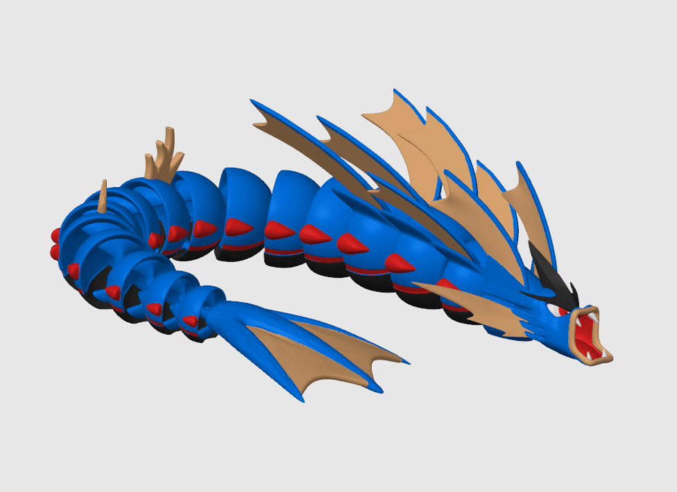 Articulated Pokémon - Mega Gyarados 3d model