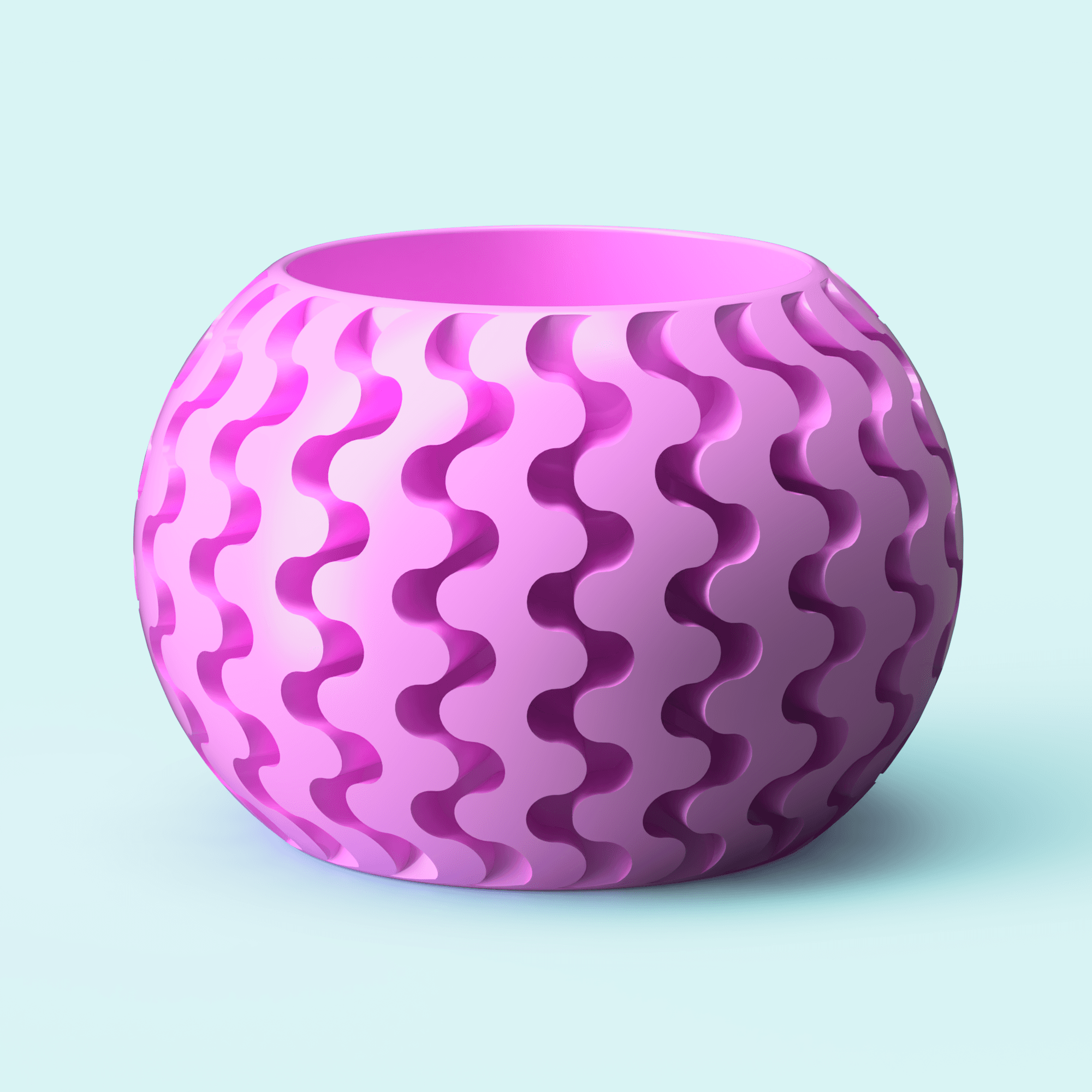 Faceted Wave Planter 3d model