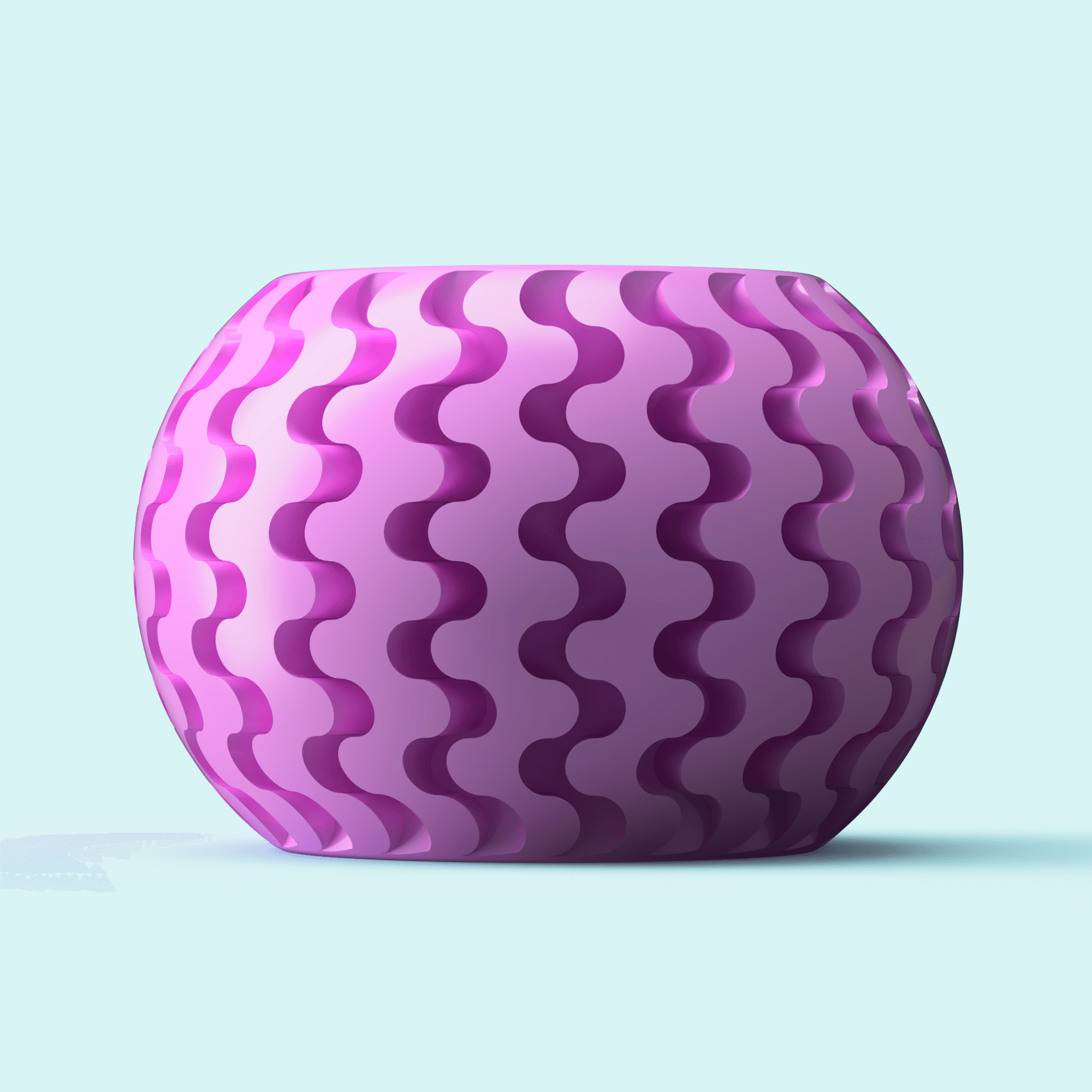 Faceted Wave Planter 3d model