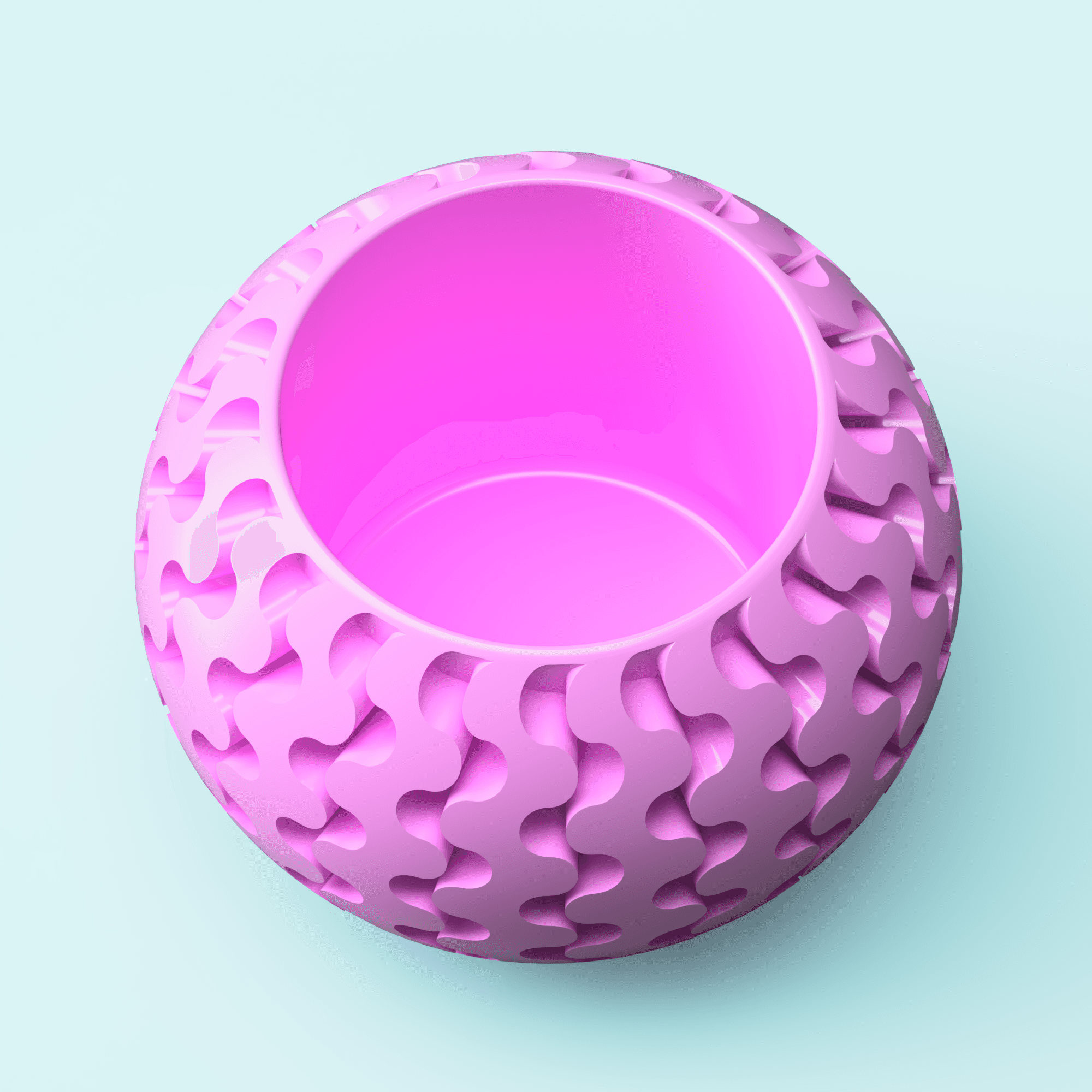 Faceted Wave Planter 3d model