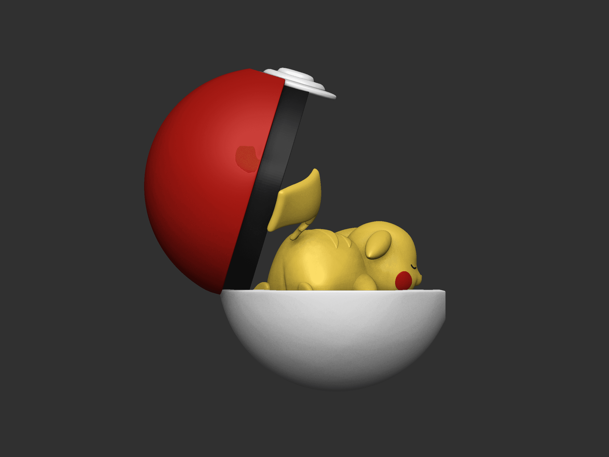 Pikachu Sleep cute - Free 3D print model 3d model