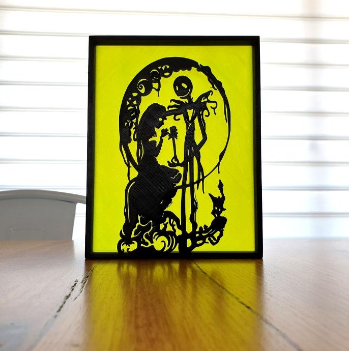 Nightmare Before Christmas Silhouette Art 3d model