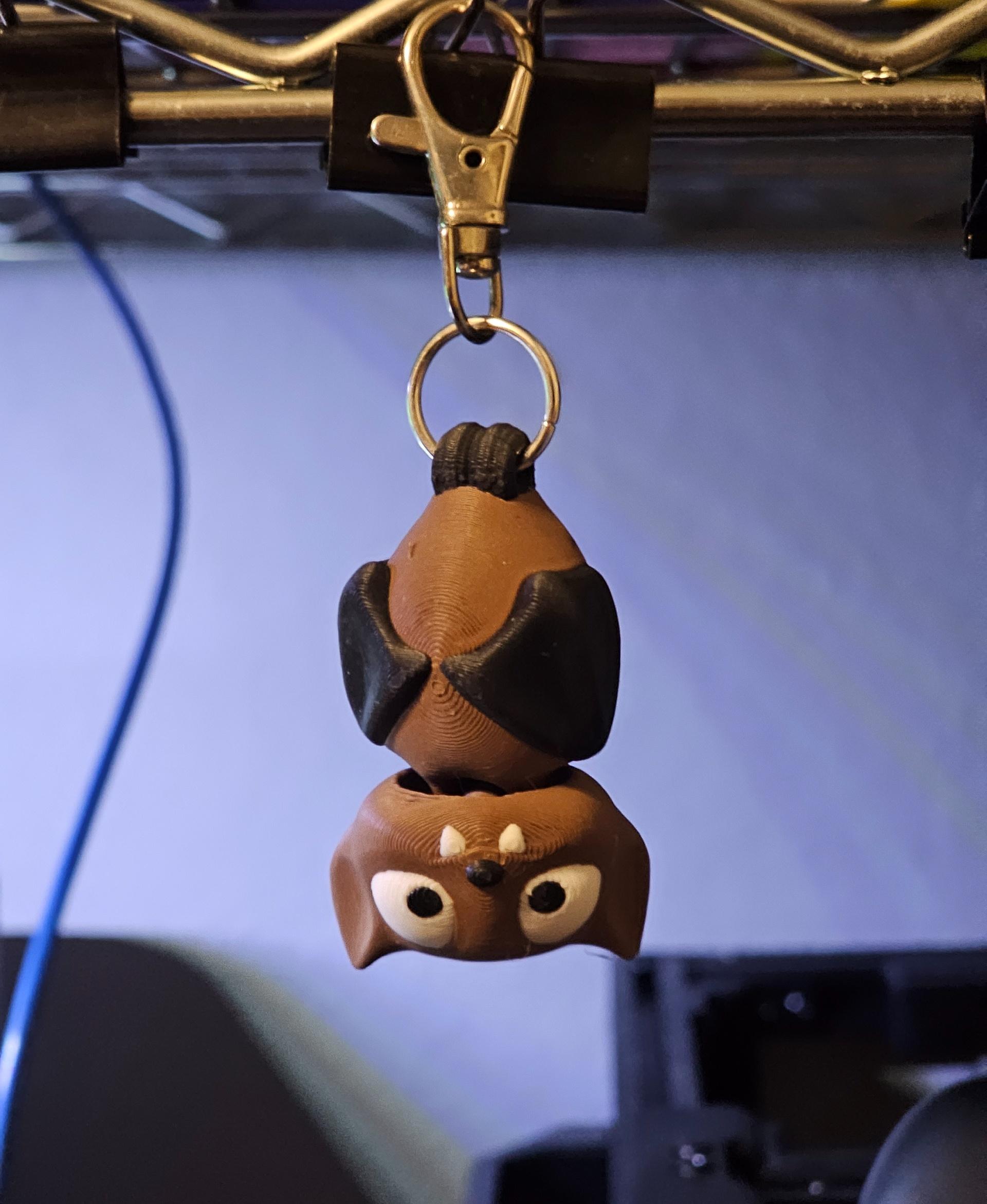 Bobblehead Bat Keychain 3d model