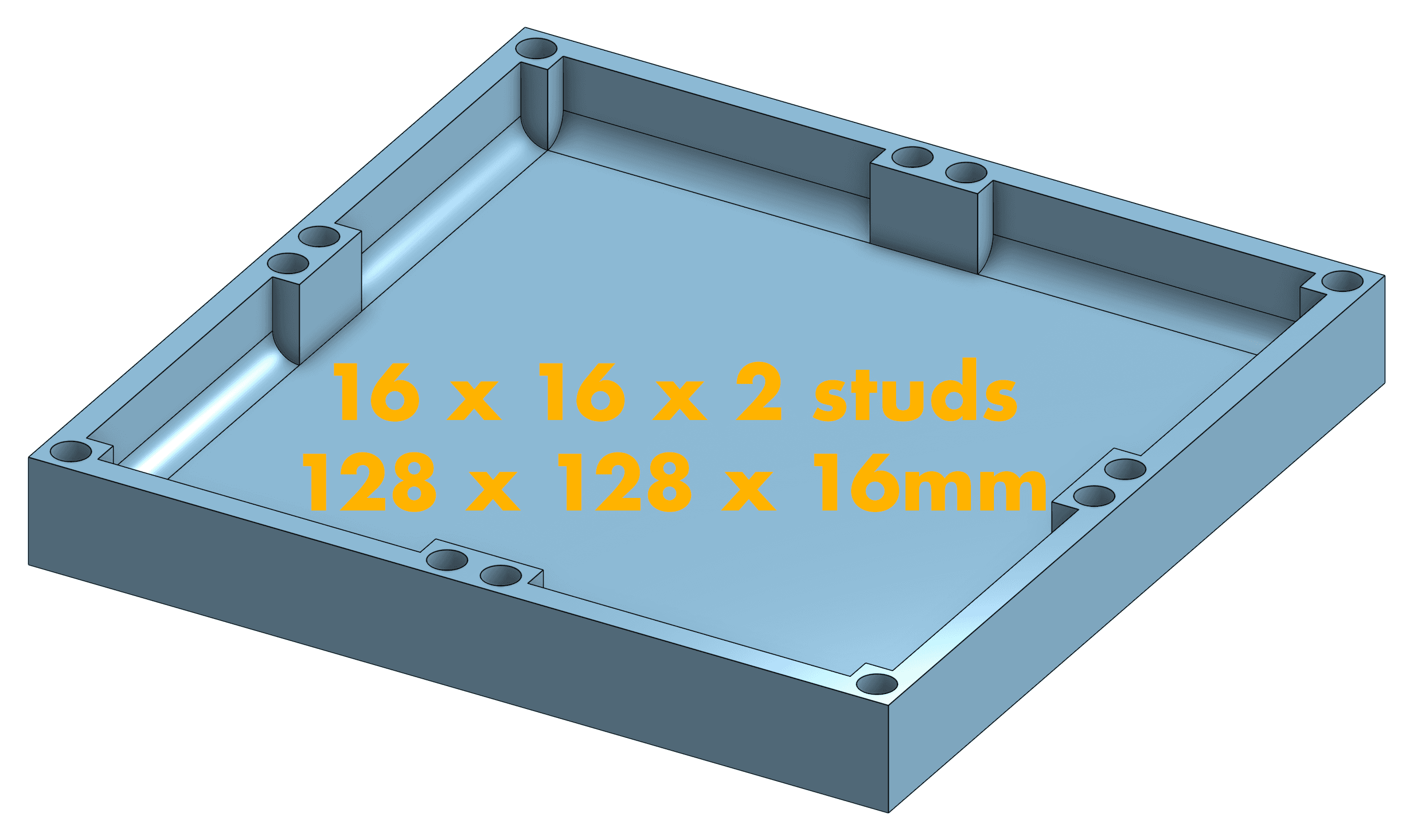 Modular Magnetic LEGO Tray System 3d model