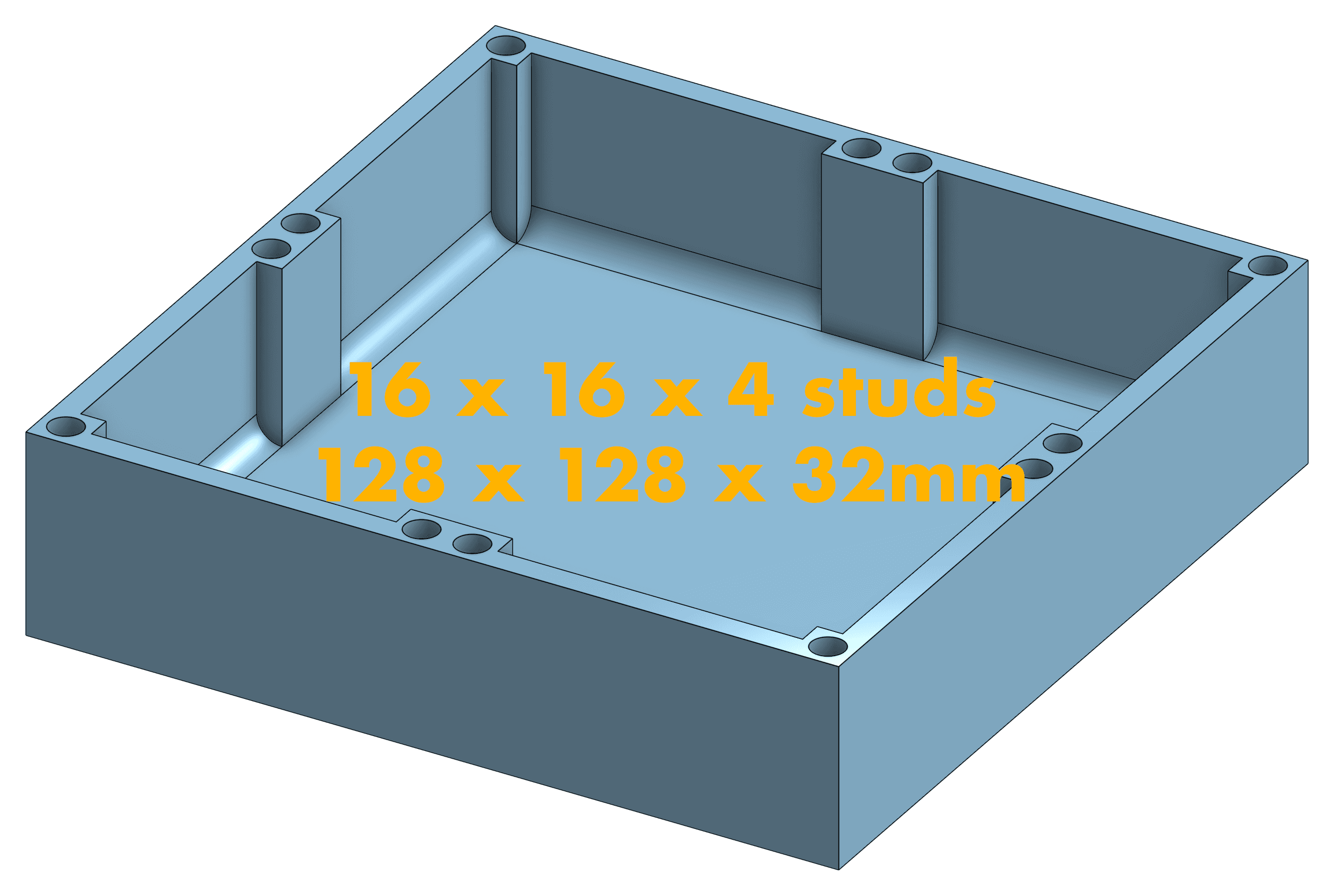 Modular Magnetic LEGO Tray System 3d model