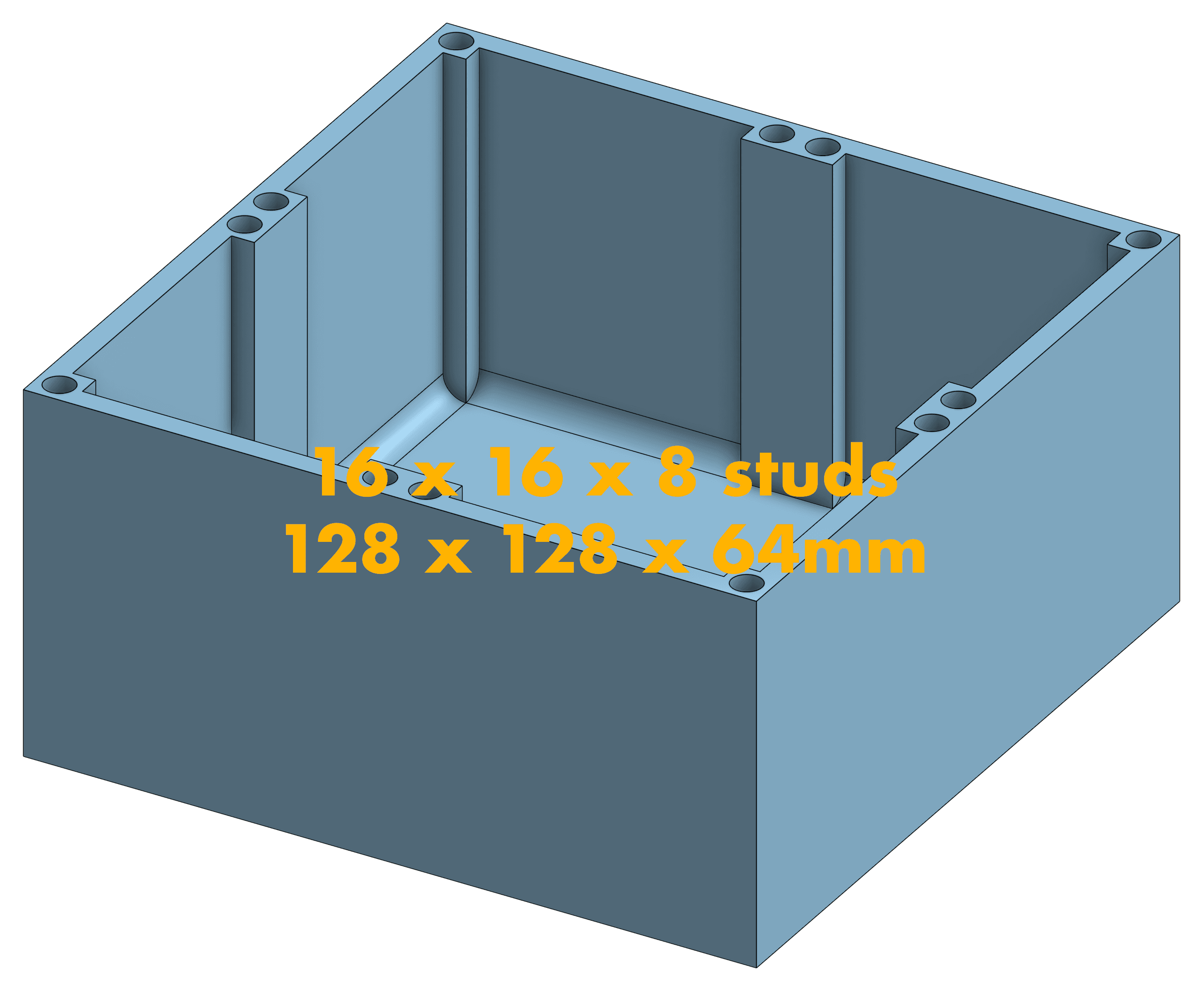 Modular Magnetic LEGO Tray System 3d model