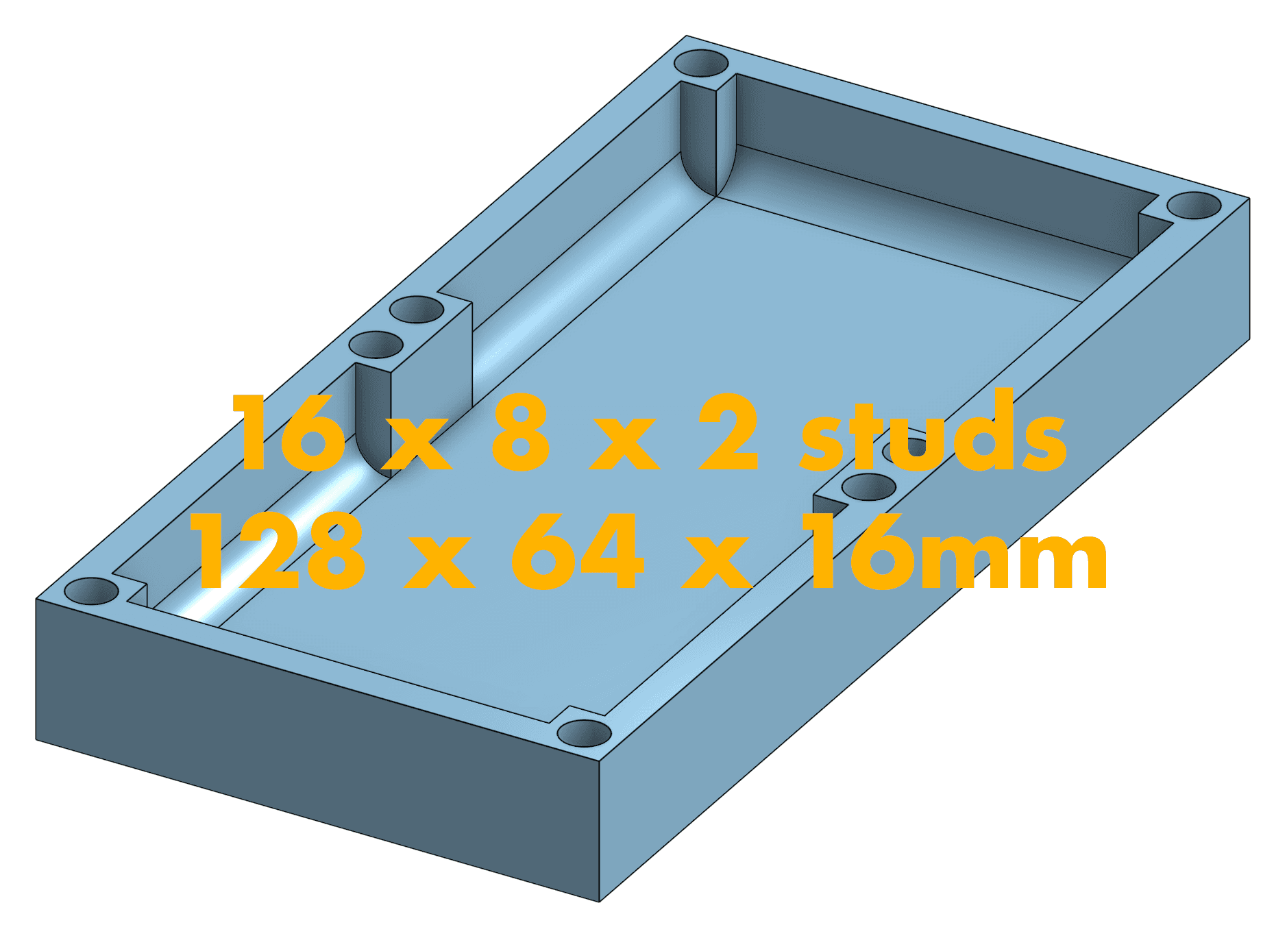 Modular Magnetic LEGO Tray System 3d model