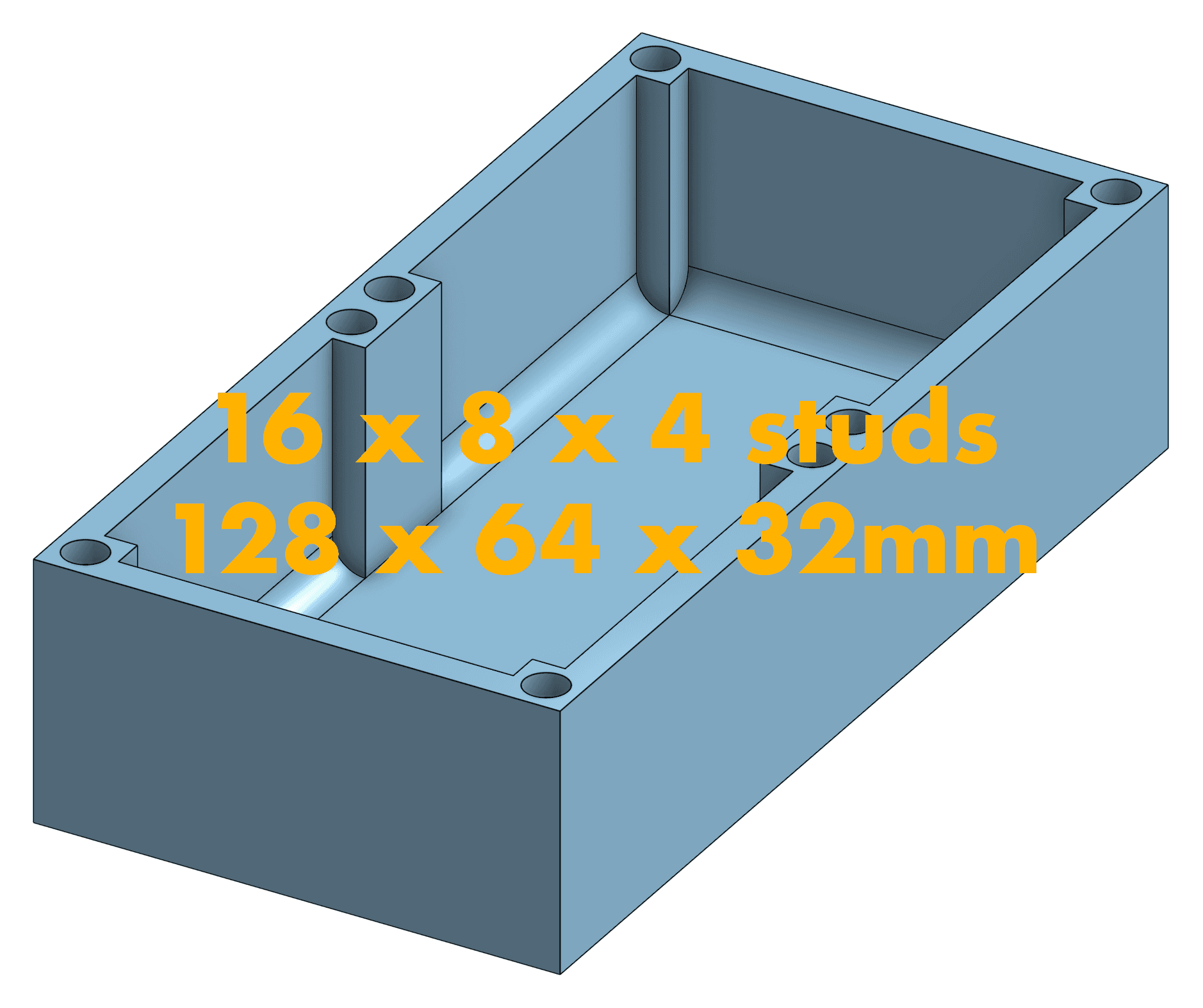 Modular Magnetic LEGO Tray System 3d model