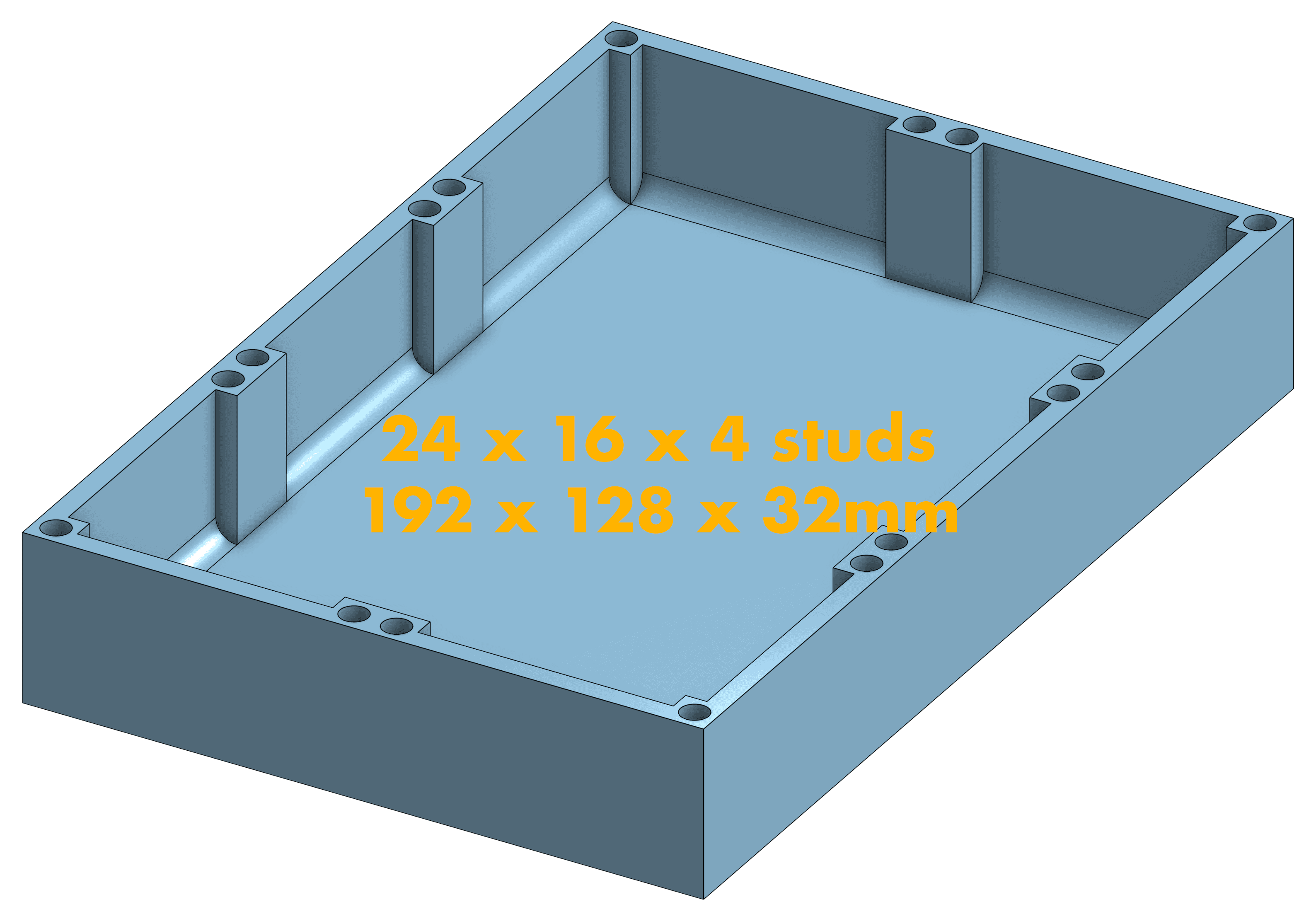 Modular Magnetic LEGO Tray System 3d model