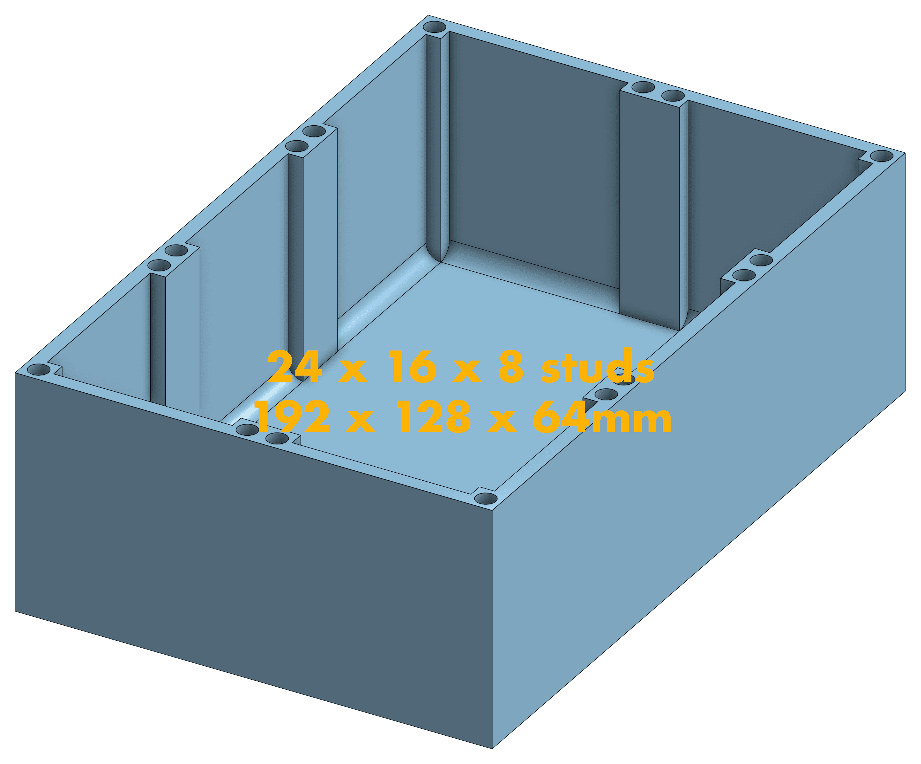 Modular Magnetic LEGO Tray System 3d model