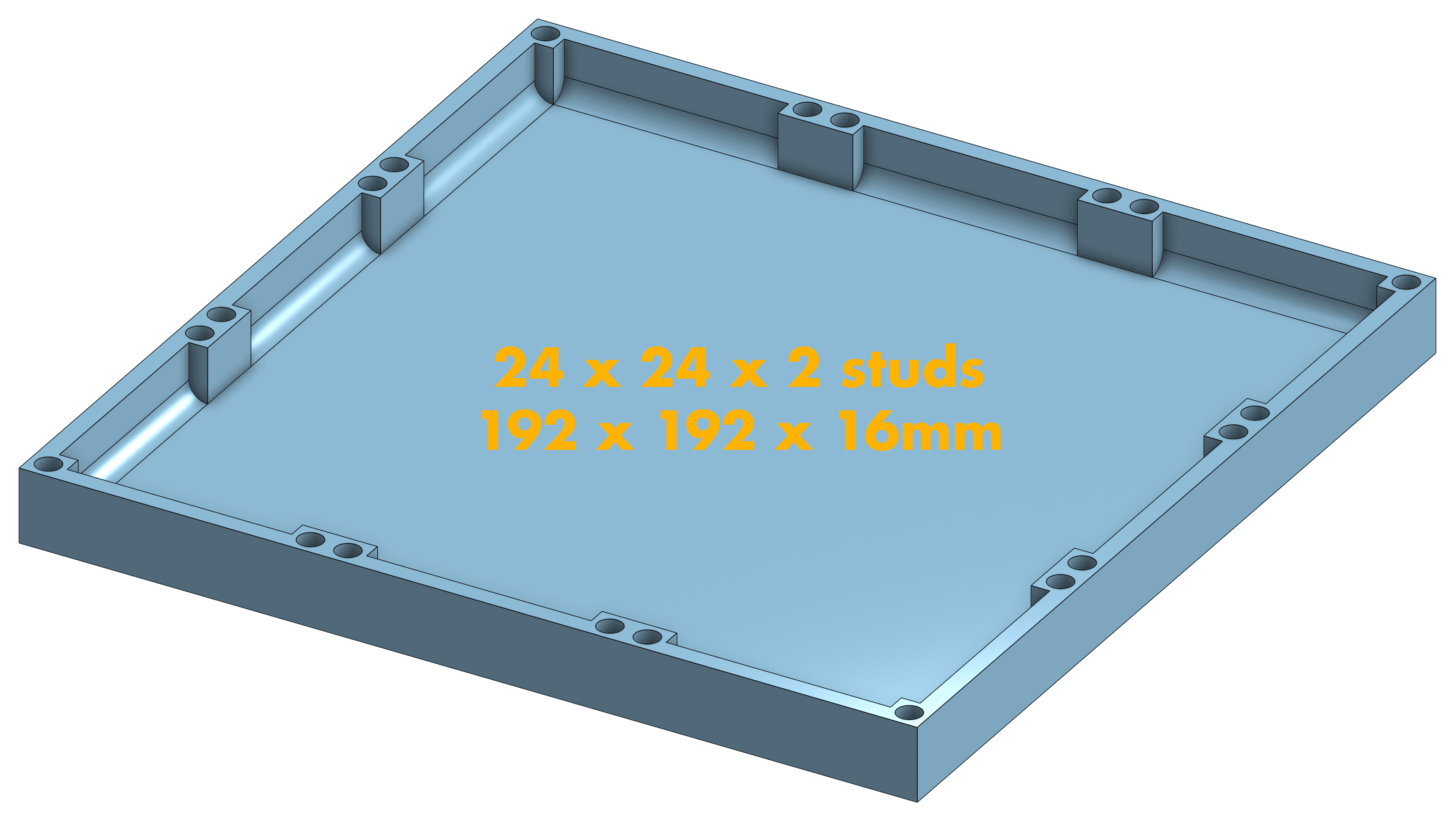 Modular Magnetic LEGO Tray System 3d model