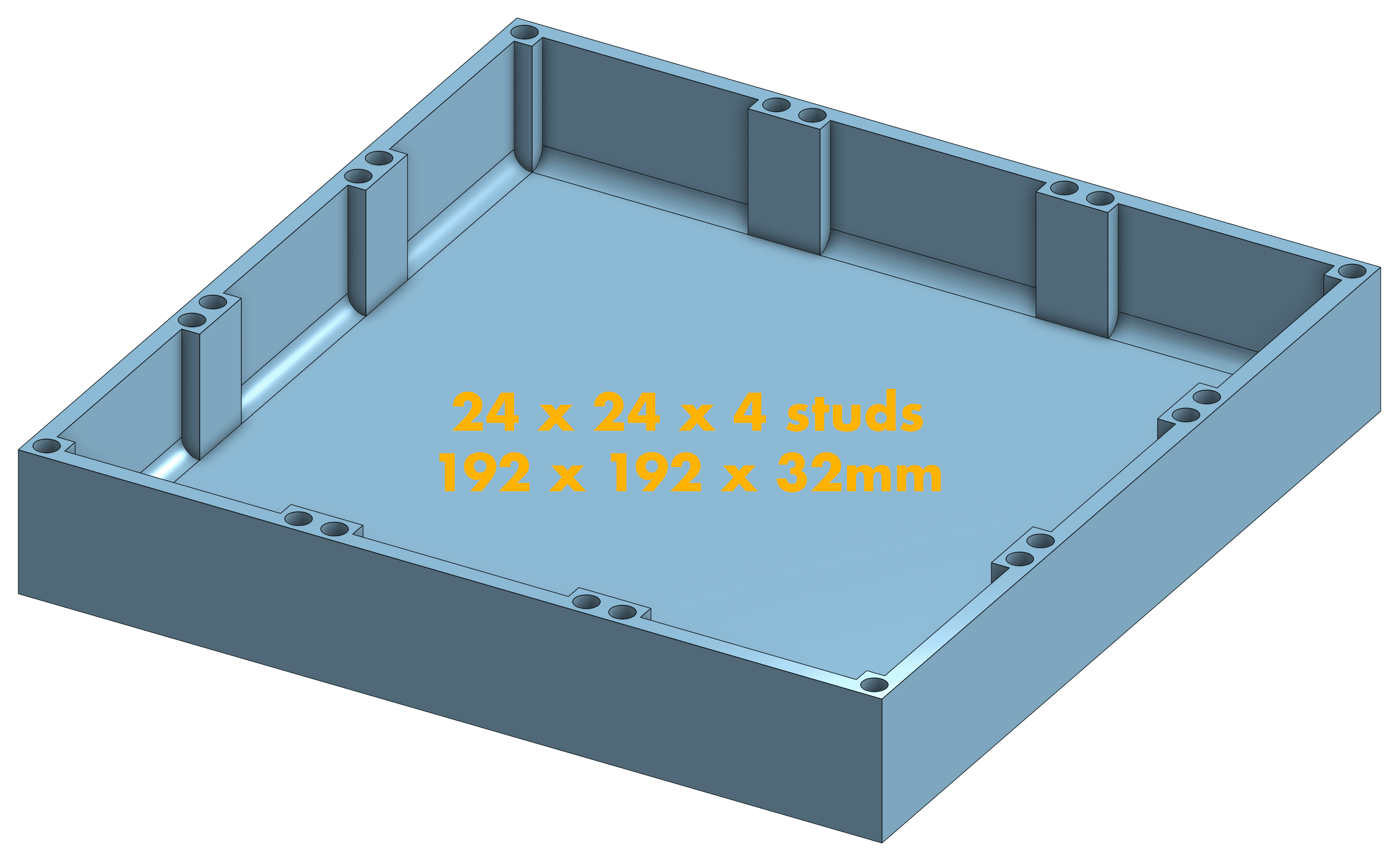 Modular Magnetic LEGO Tray System 3d model