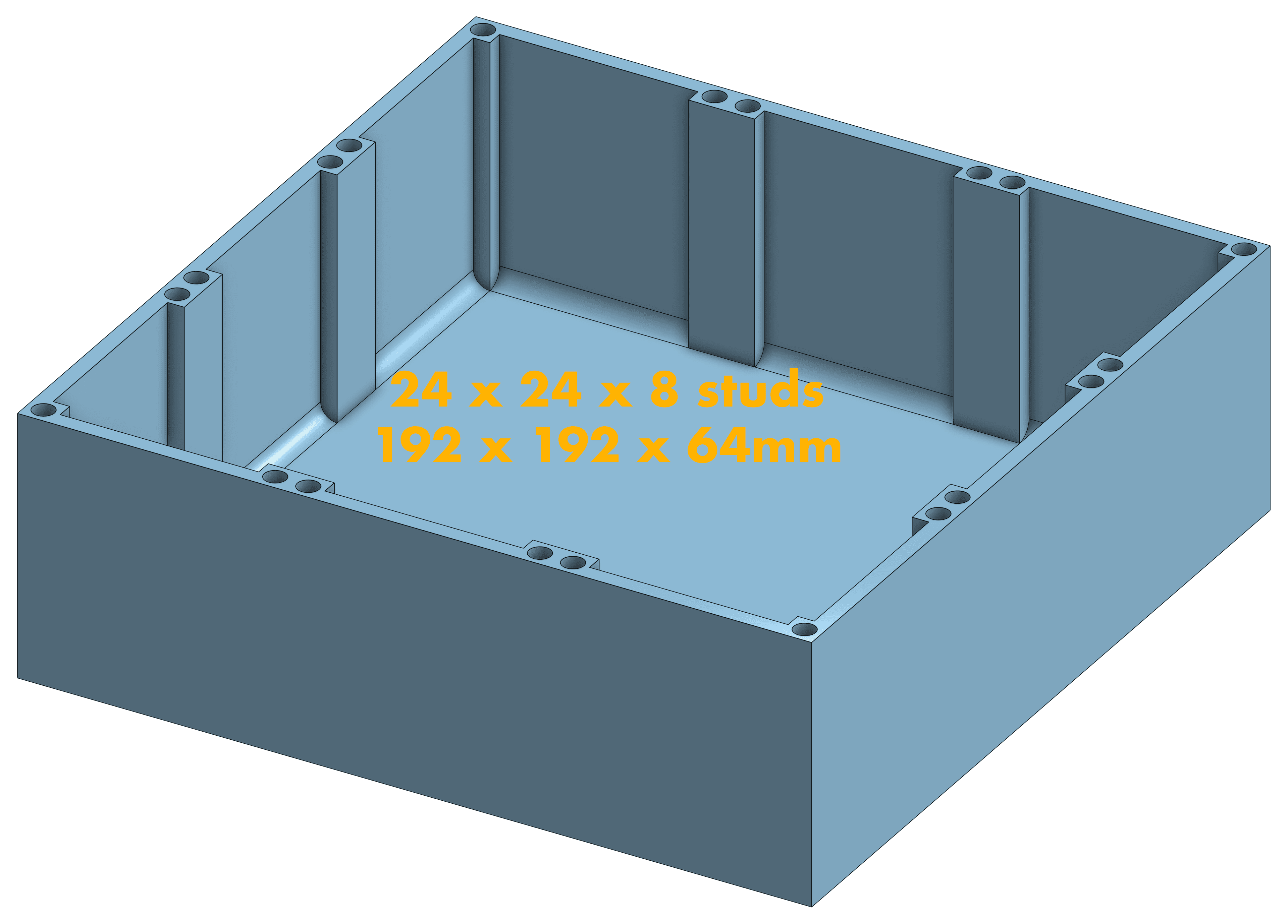 Modular Magnetic LEGO Tray System 3d model