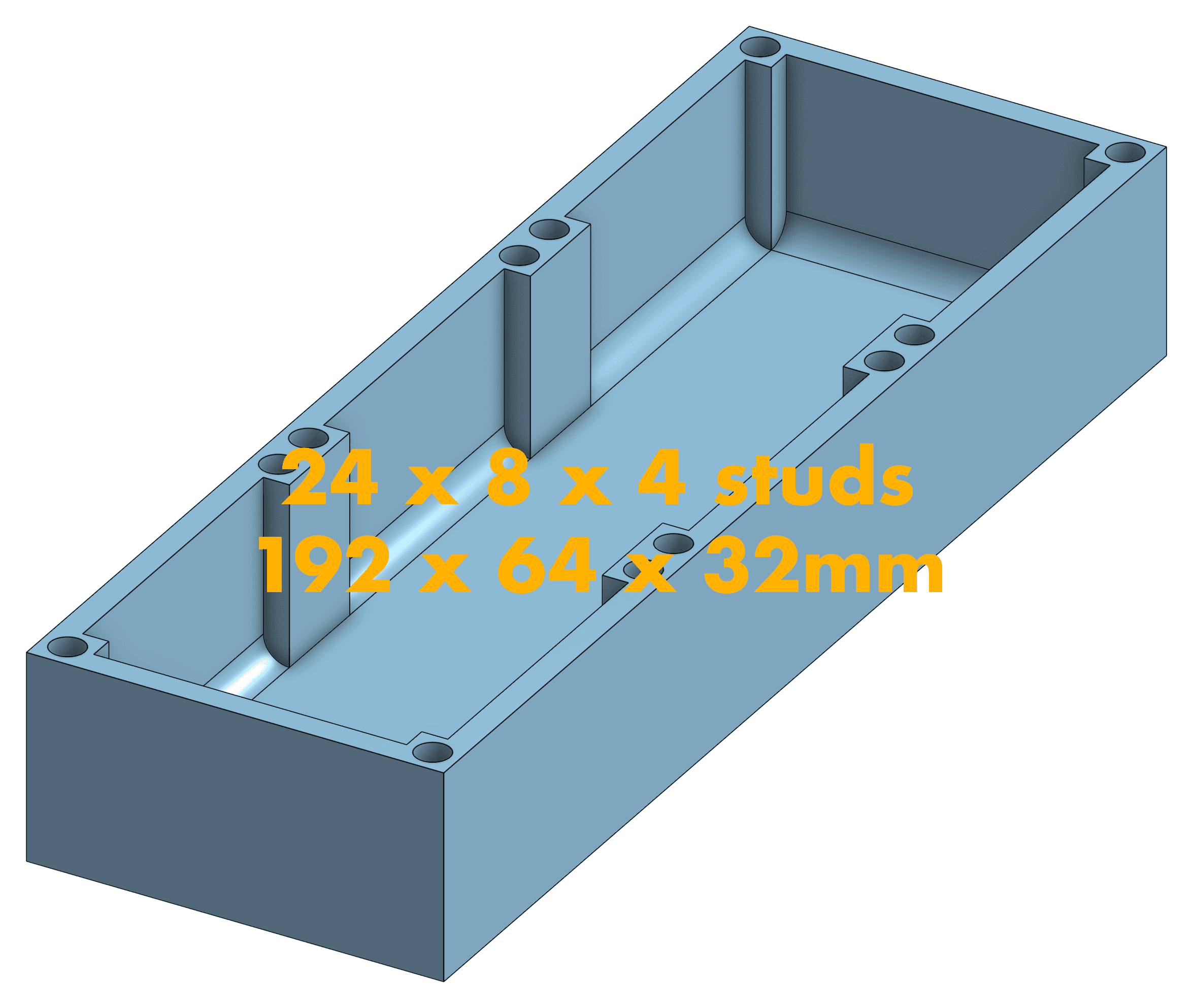 Modular Magnetic LEGO Tray System 3d model