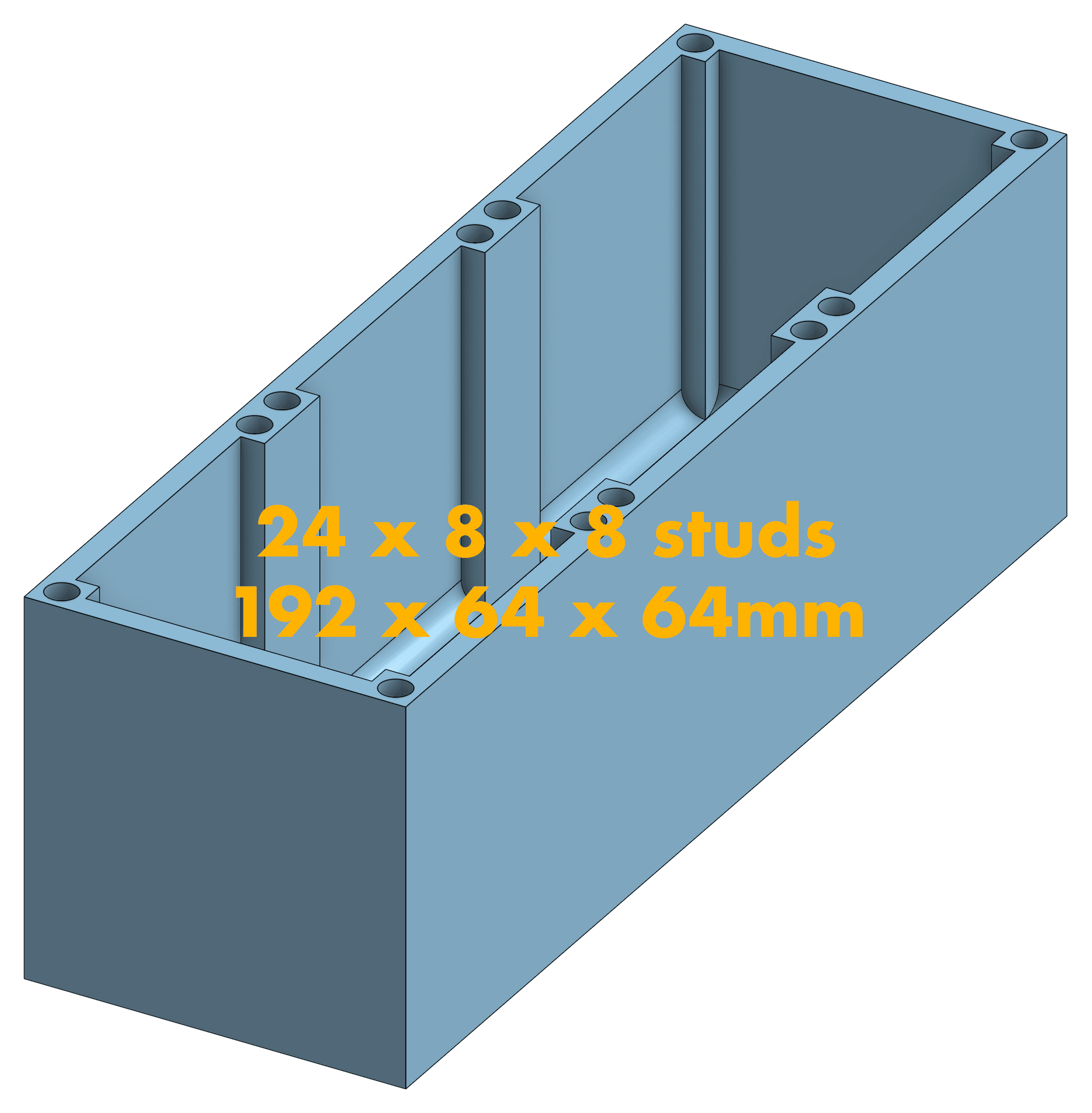 Modular Magnetic LEGO Tray System 3d model