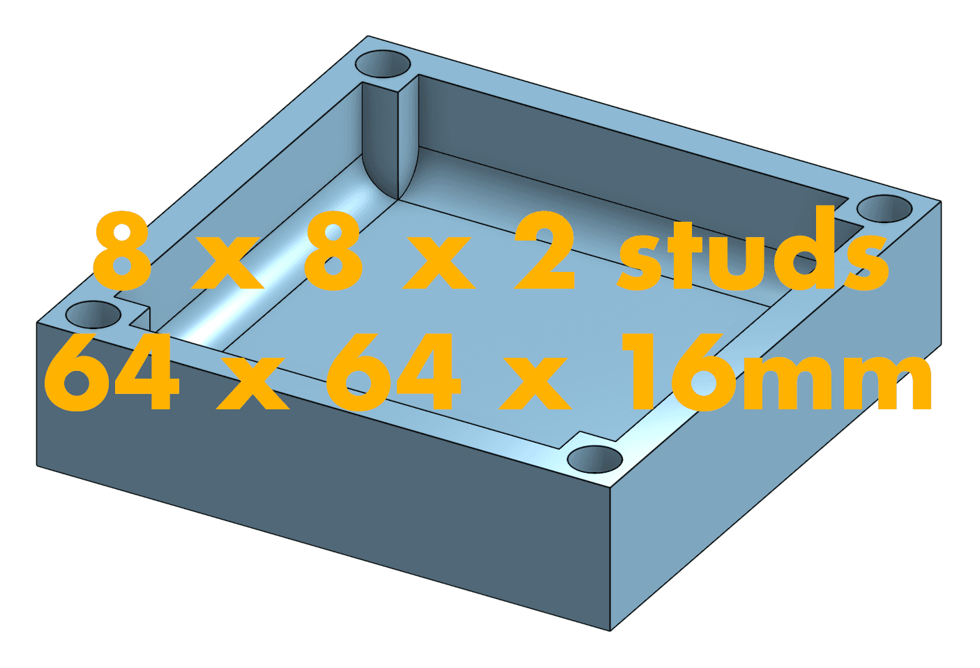 Modular Magnetic LEGO Tray System 3d model