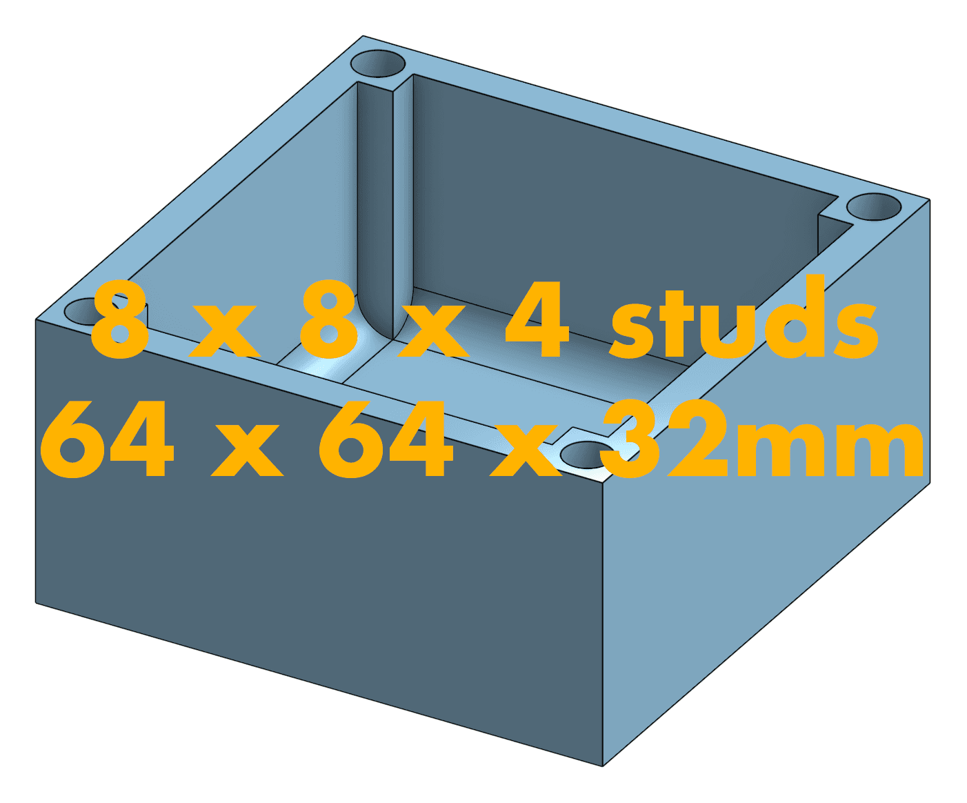 Modular Magnetic LEGO Tray System 3d model