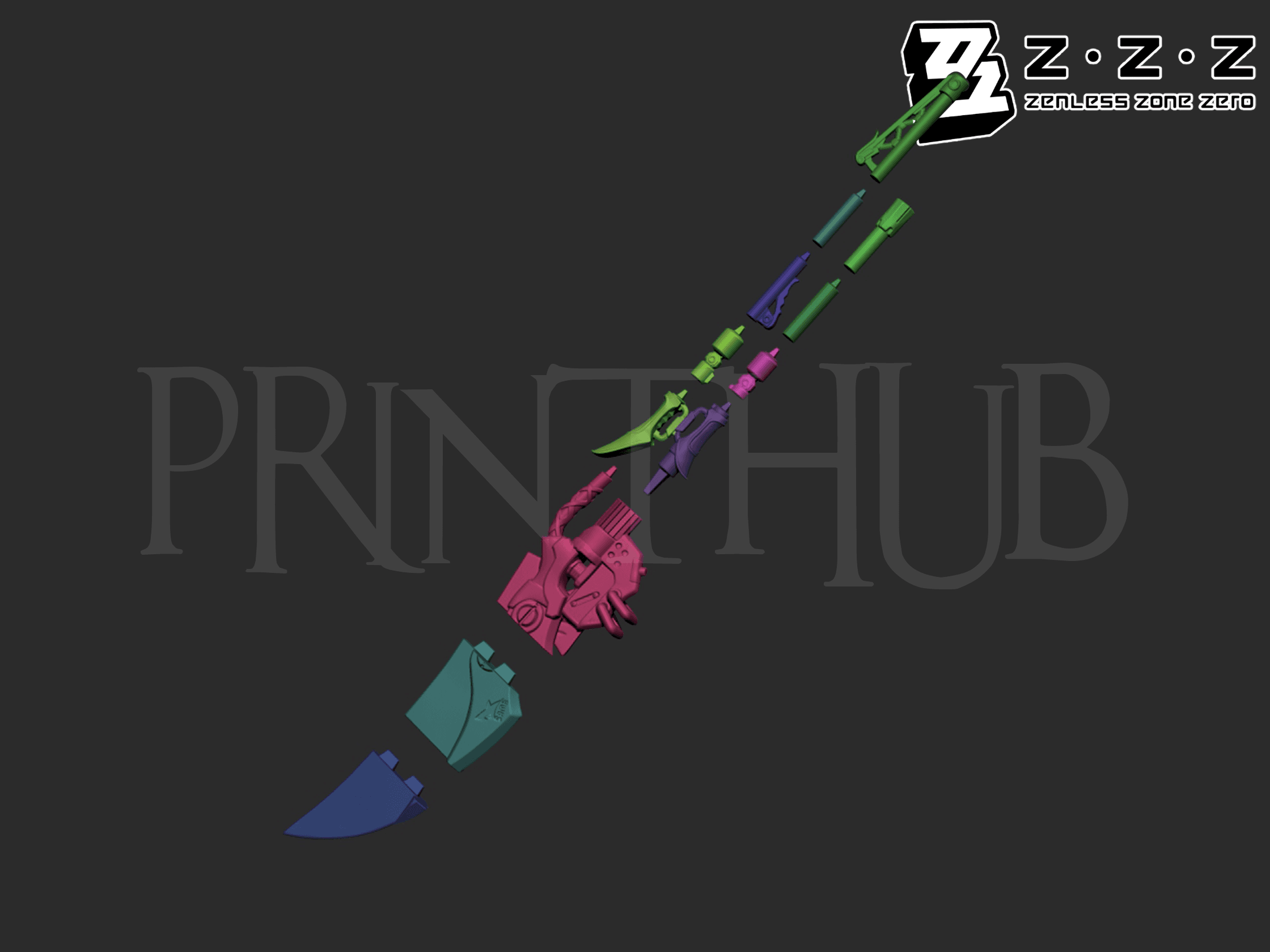 Ellen Joe's shark blade from Zenless Zone Zero 3d model