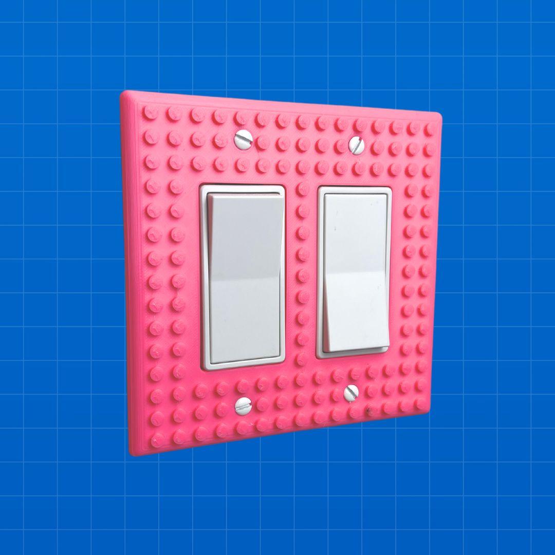 Lego Light Switch Cover 3d model