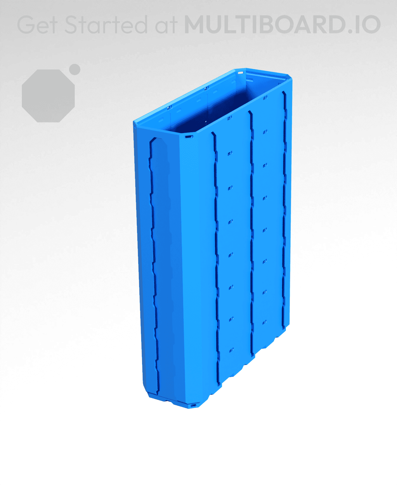 1x3x4 - Topped Multipoint Rail - Multibin Shell 3d model