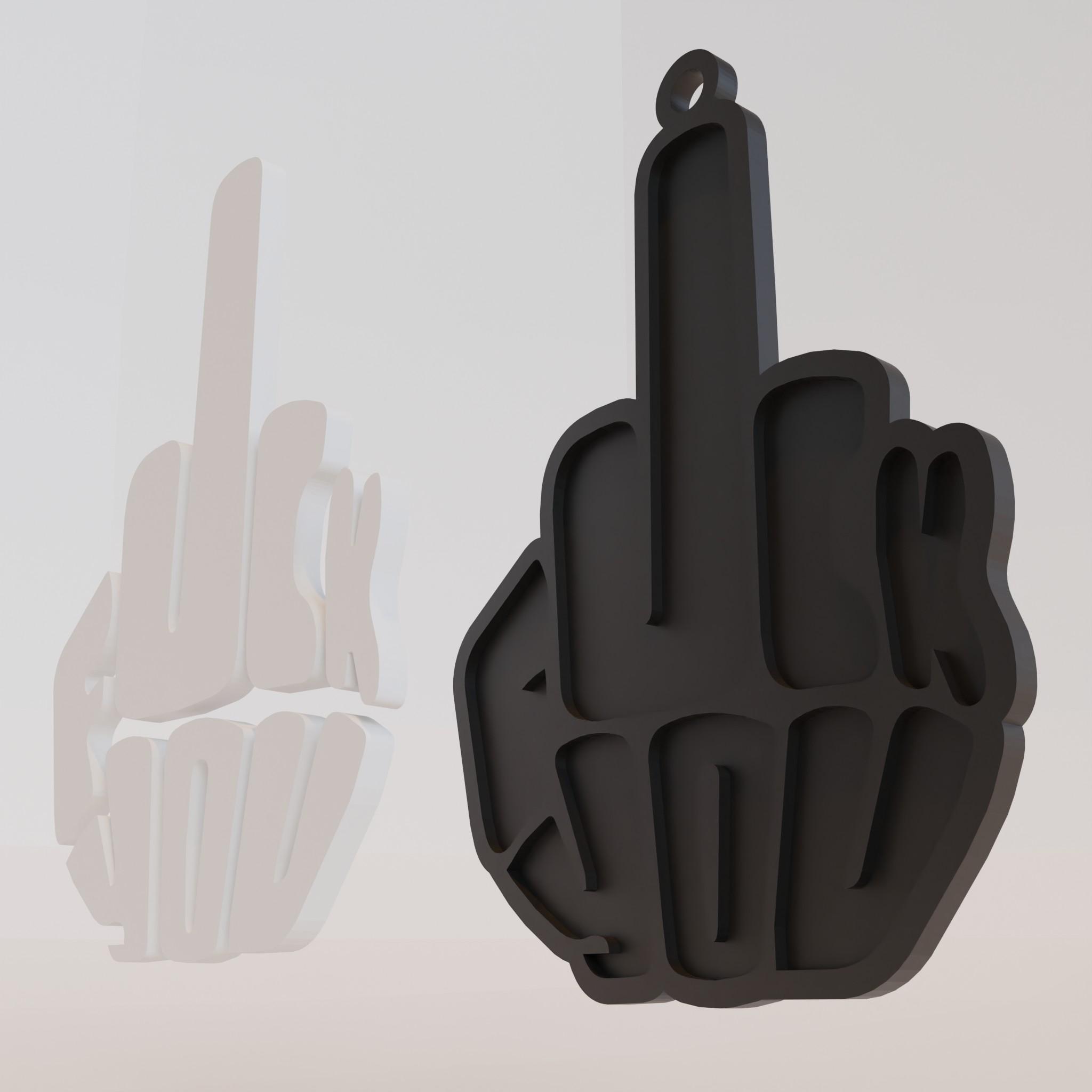 Llavero Fuck You 3d model