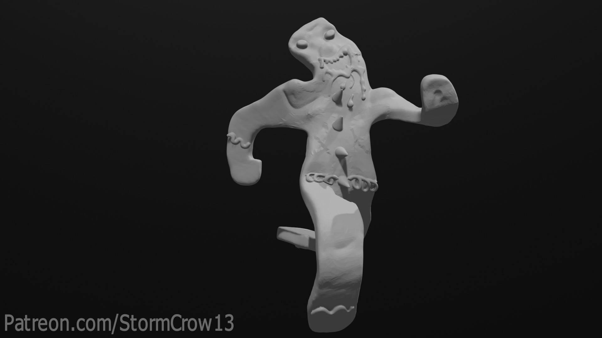 Gingerbrute Mini and Cookie Cutter 3d model