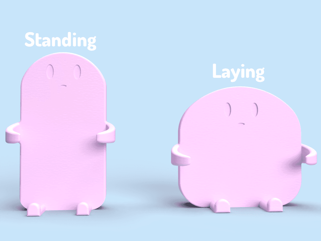 Cute Sitting Card Holder 3d model