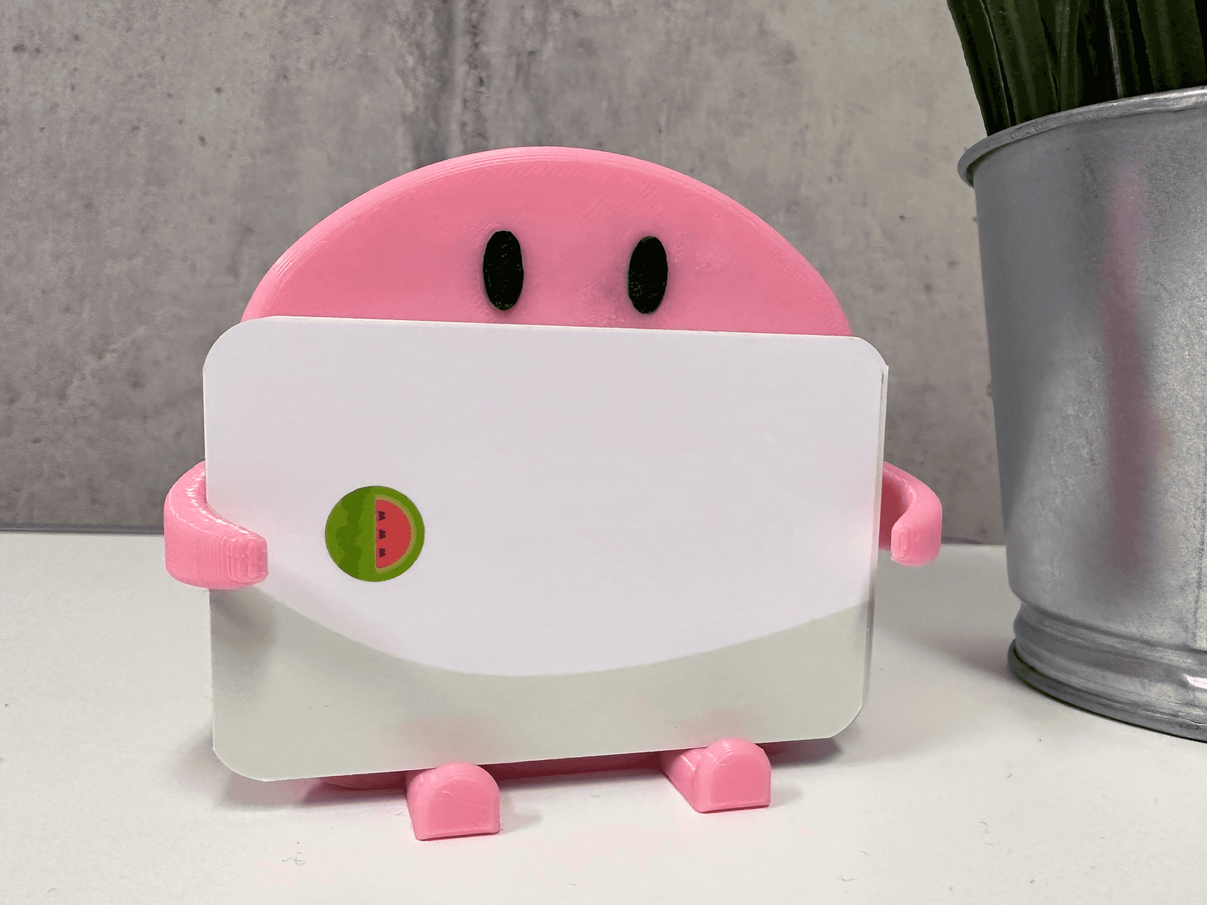 Cute Sitting Card Holder 3d model