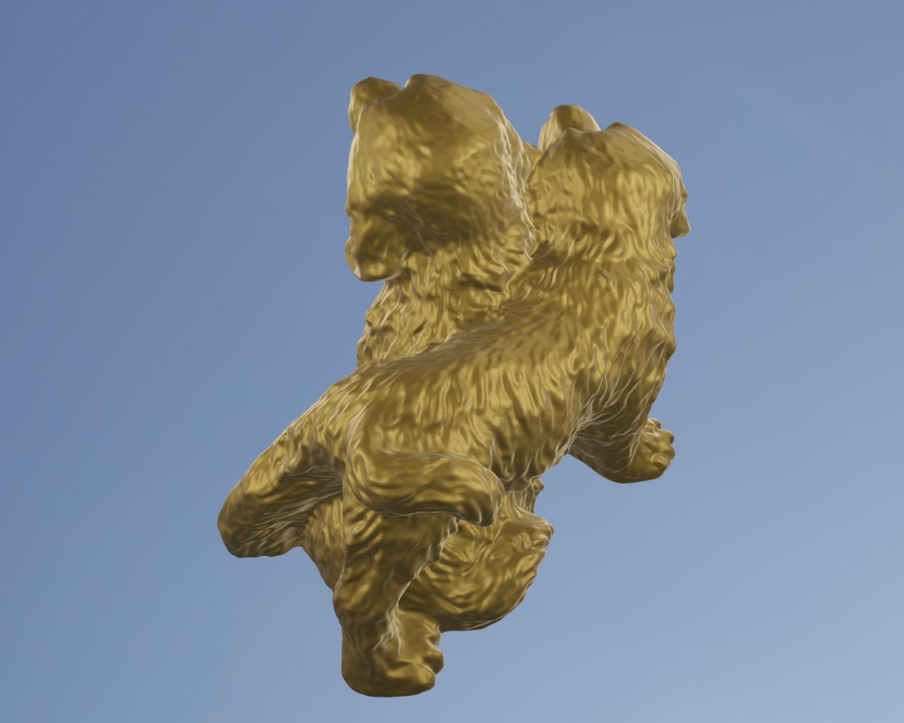 2 golden retriever 3d model