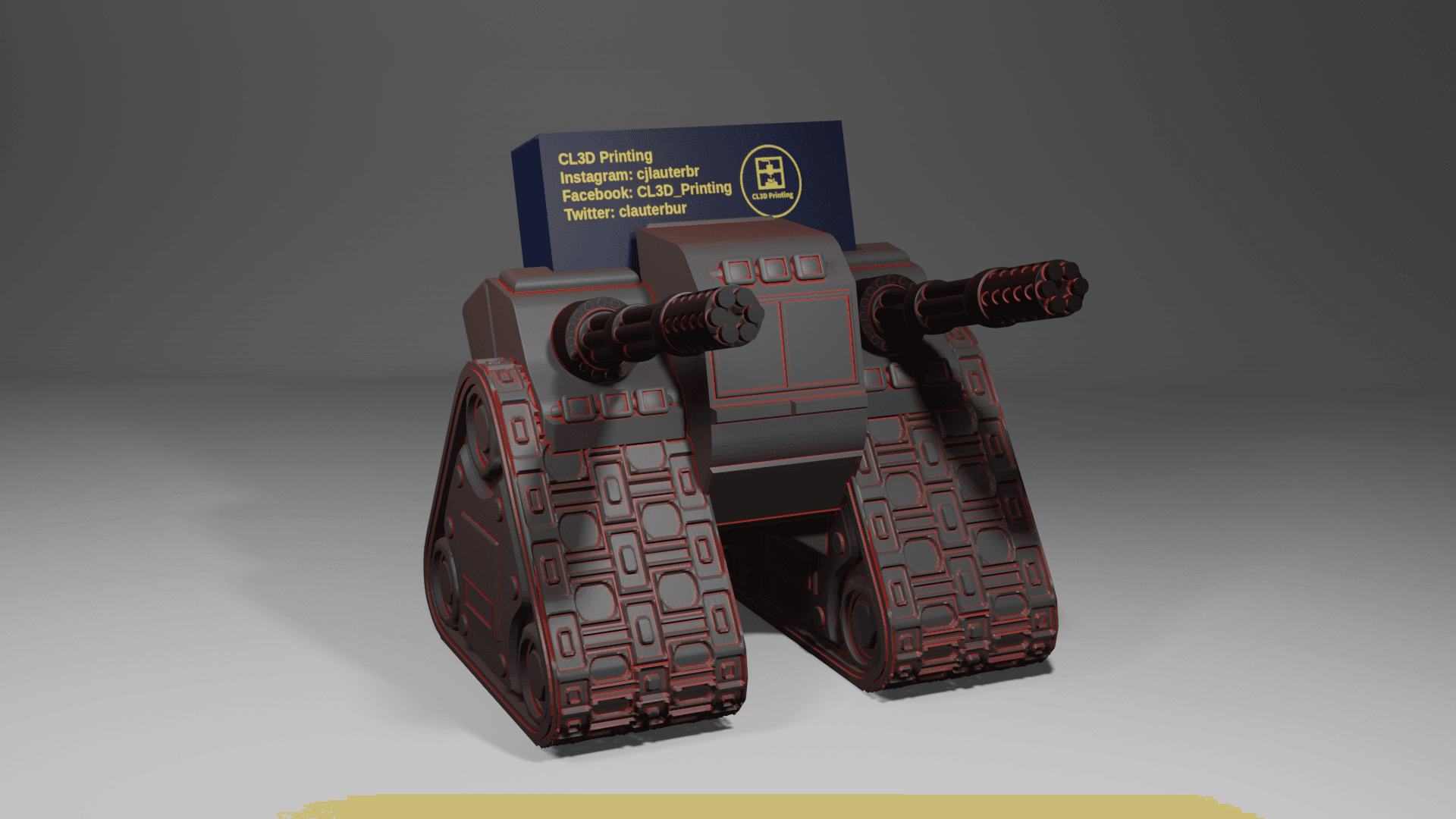 Armored Skid Steer Business Card Hodler  3d model