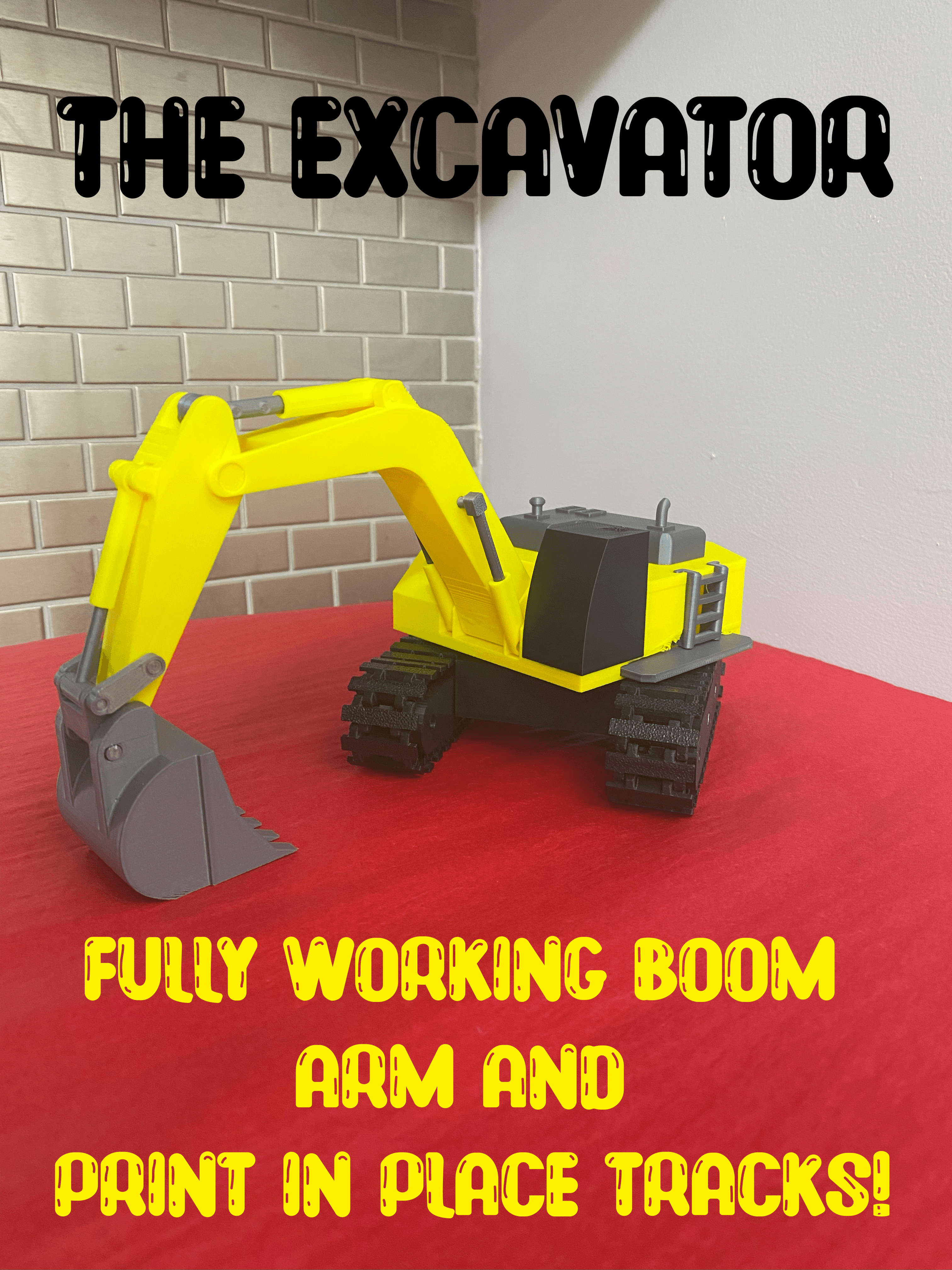 The First Ever Fully Working Excavator ** No AMS, No supports ** 3d model