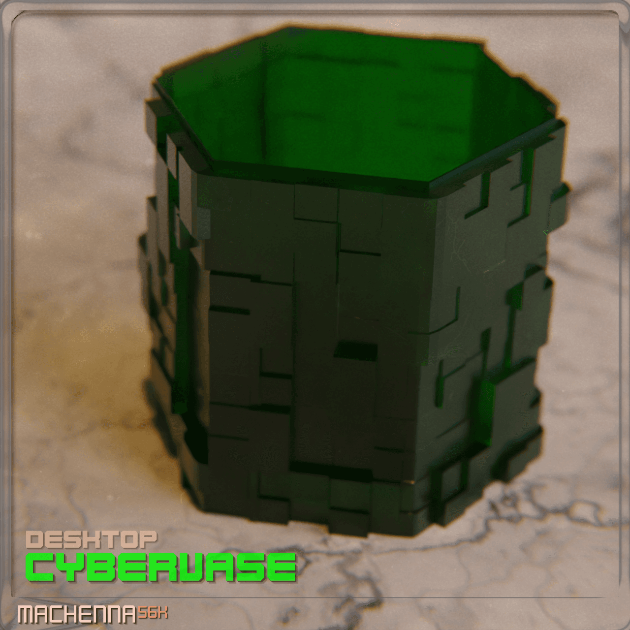 Cybervase | Sci-Fi Greebled Vase 3d model