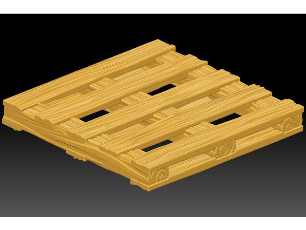 Pallet Coaster Stylized 3d model