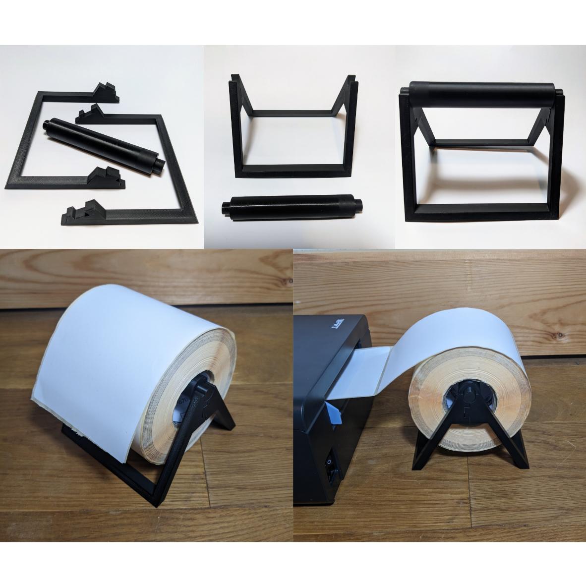 Label Roll Holder Flat Pack 3d model