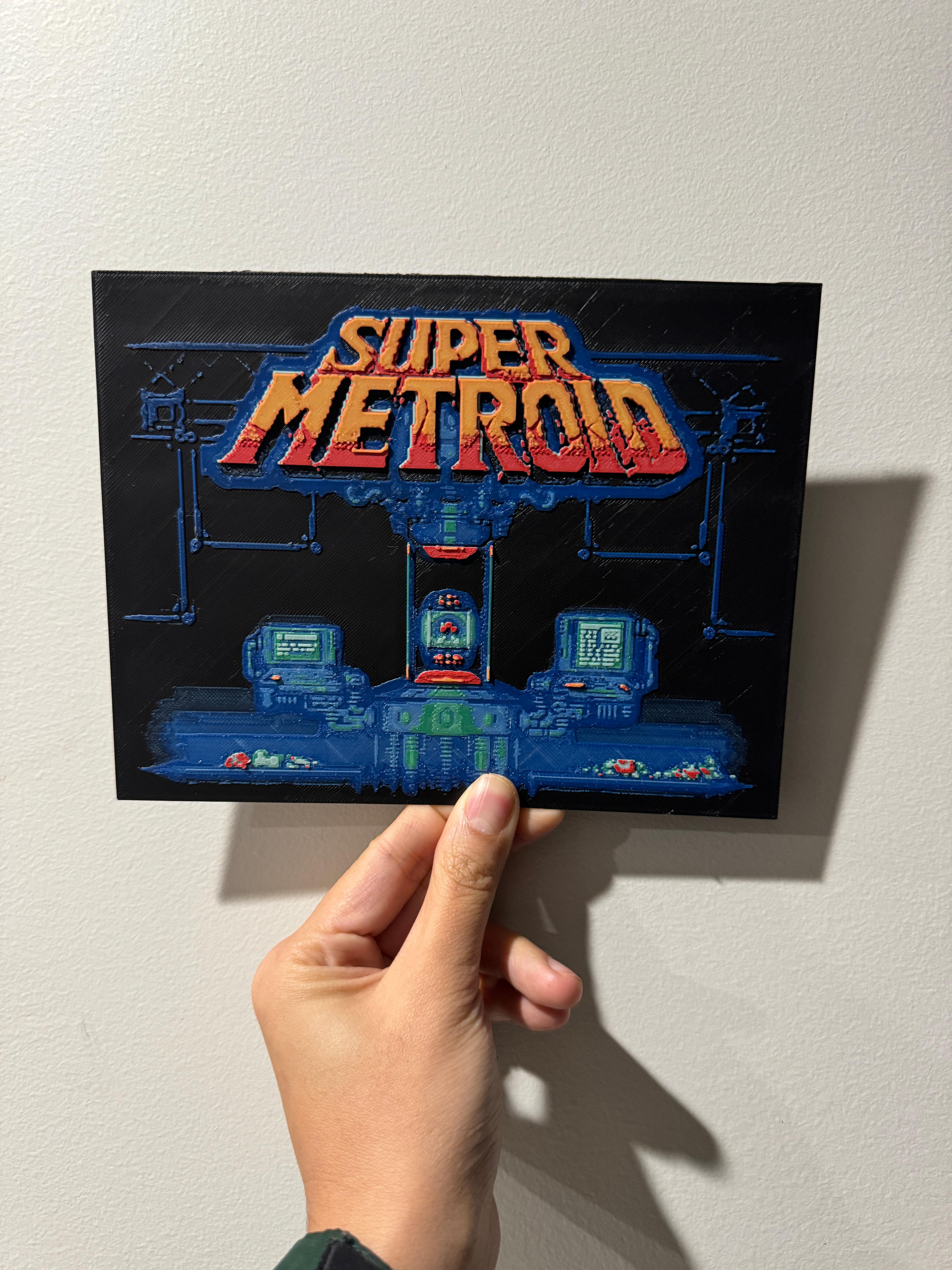 Super Metroid - Hueforge Print 3d model