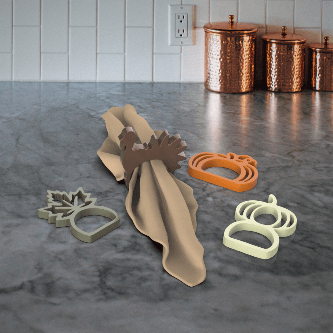 Turkey Napkin Ring 3d model