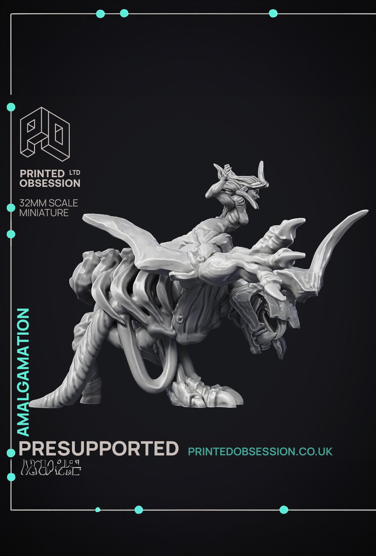 Amalgamation - Large Monster - PRESUPPORTED - Hell Hath No Fury - 32mm scale 3d model