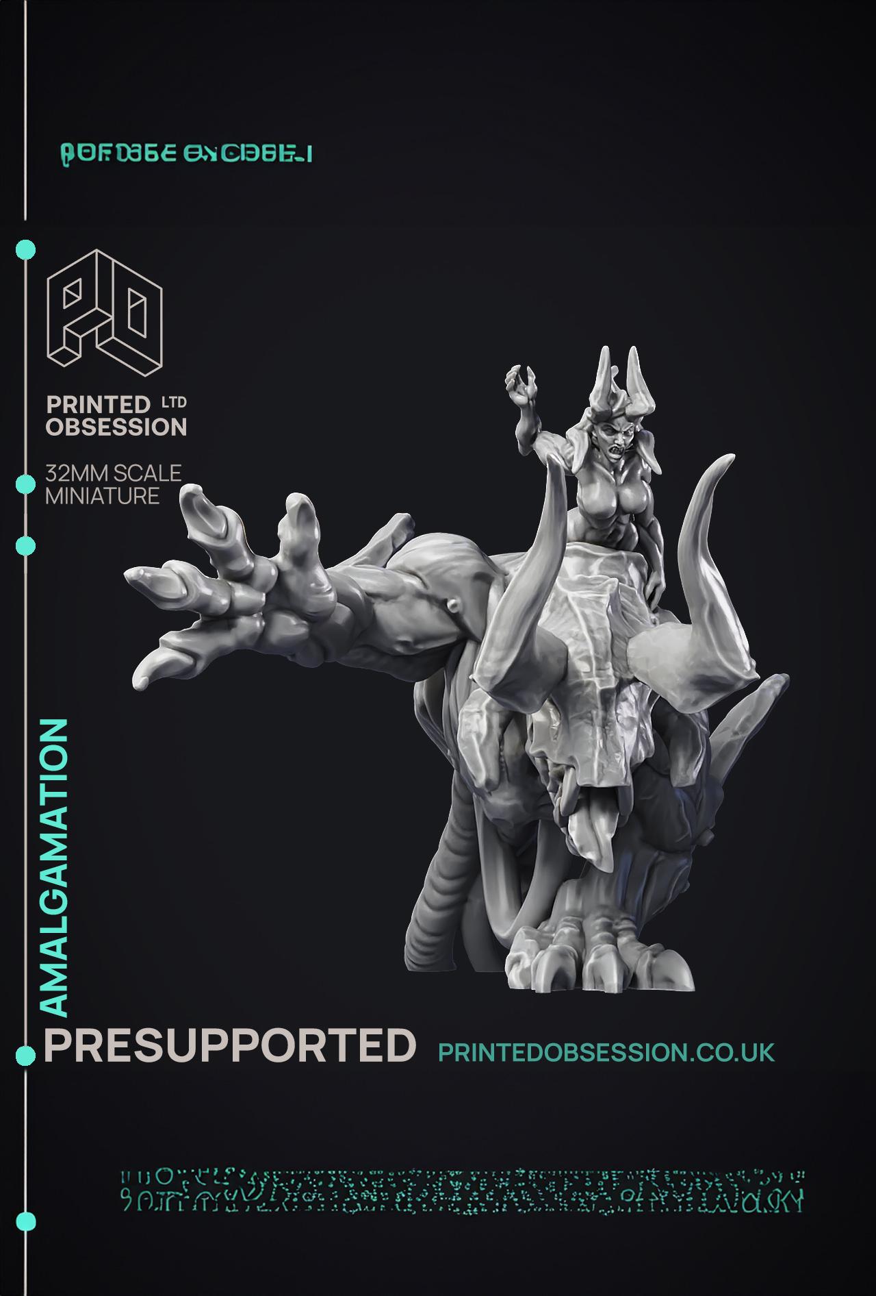 Amalgamation - Large Monster - PRESUPPORTED - Hell Hath No Fury - 32mm scale 3d model