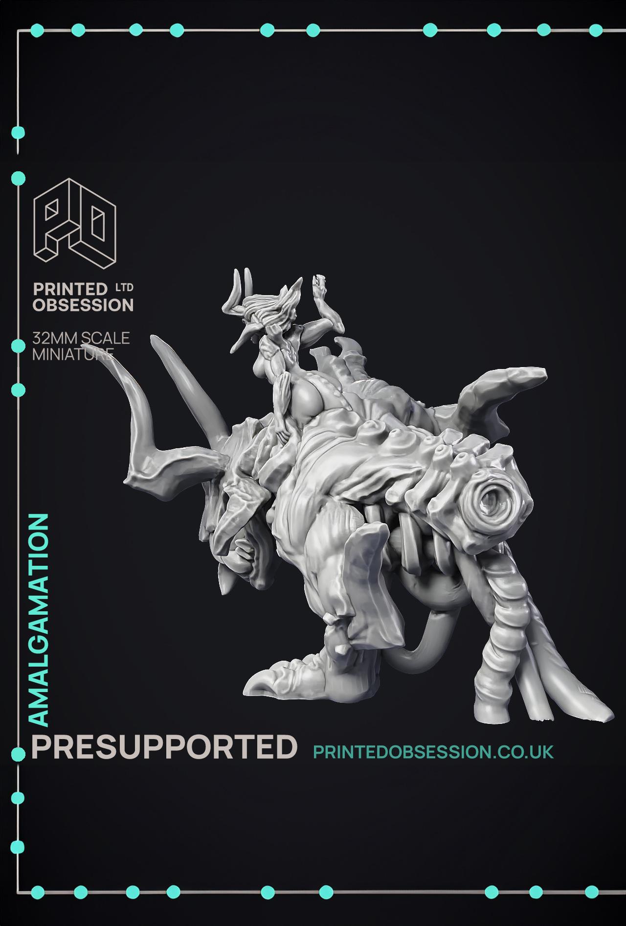 Amalgamation - Large Monster - PRESUPPORTED - Hell Hath No Fury - 32mm scale 3d model