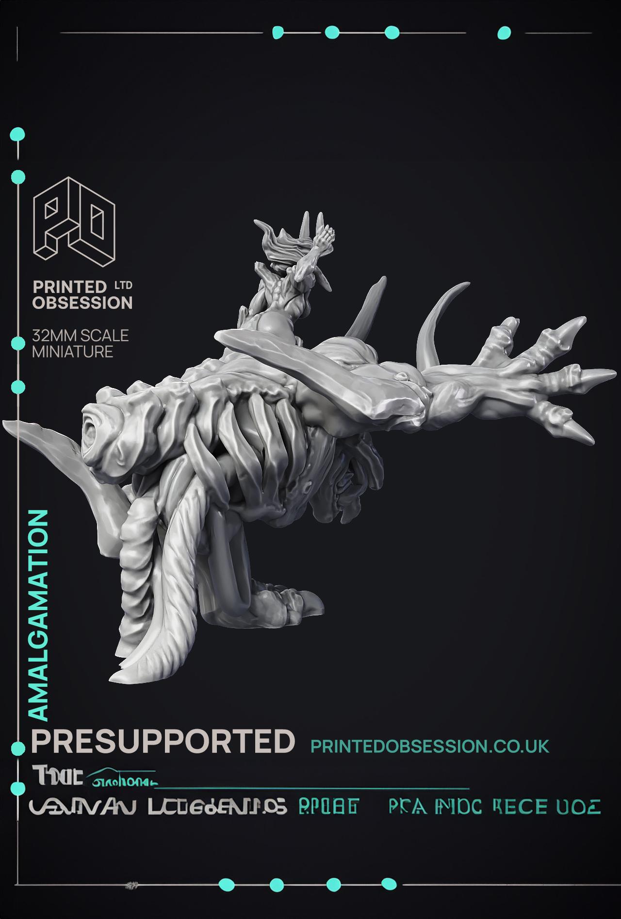 Amalgamation - Large Monster - PRESUPPORTED - Hell Hath No Fury - 32mm scale 3d model