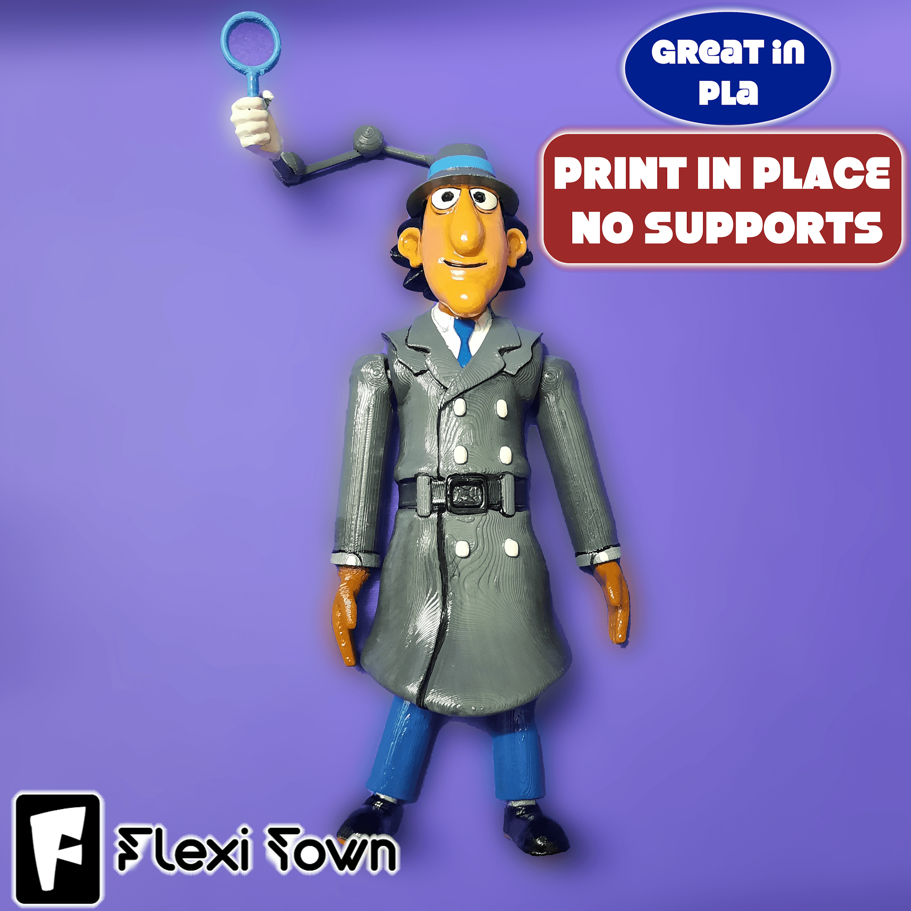 Flexi Print-in-Place Inspector Gadget 3d model