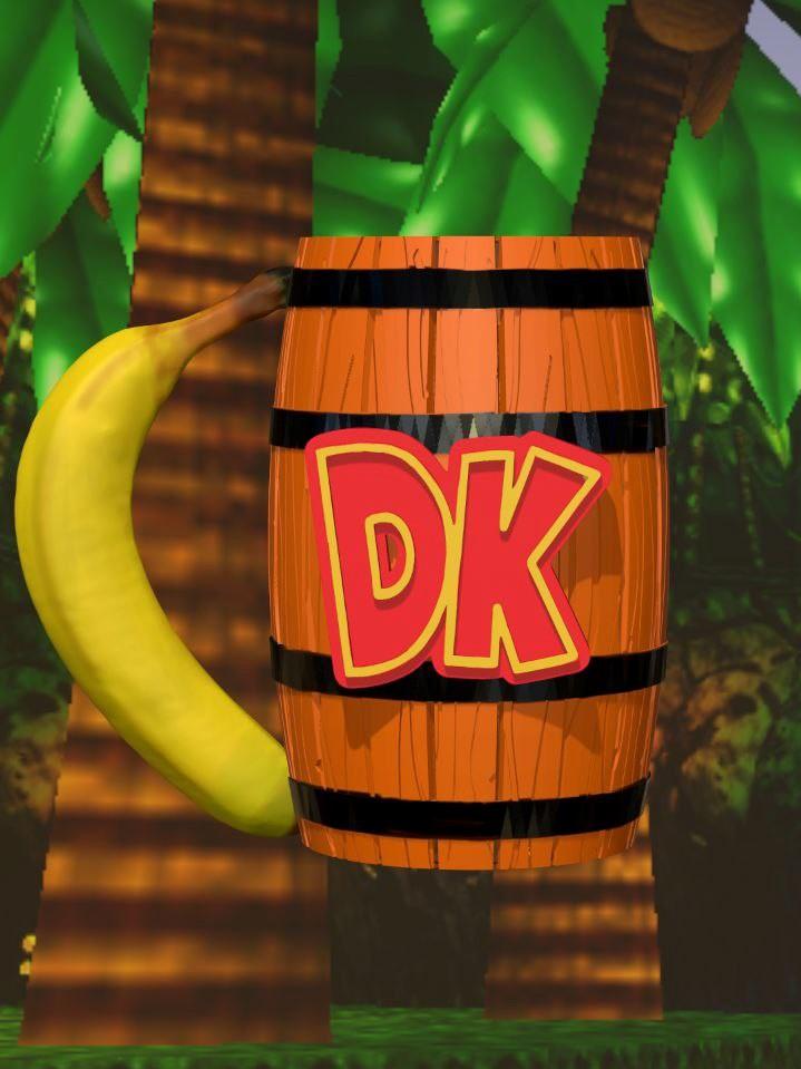 Remix of Blank Can Cup RETURNS! donkey kong banana barrell 3d model