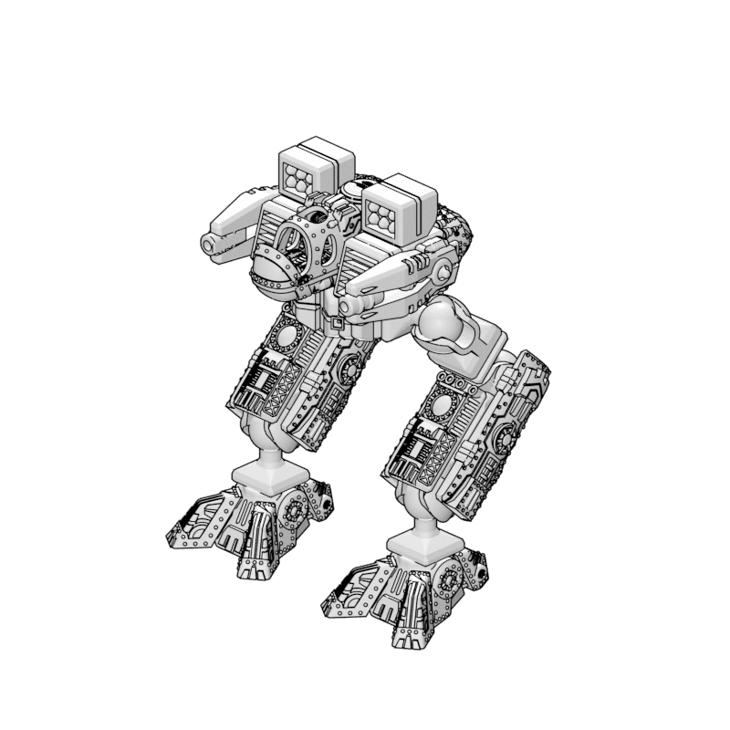 PrintABlok Chicken Walker Mech with pilot Blaze Articulated Construction Toy 3d model