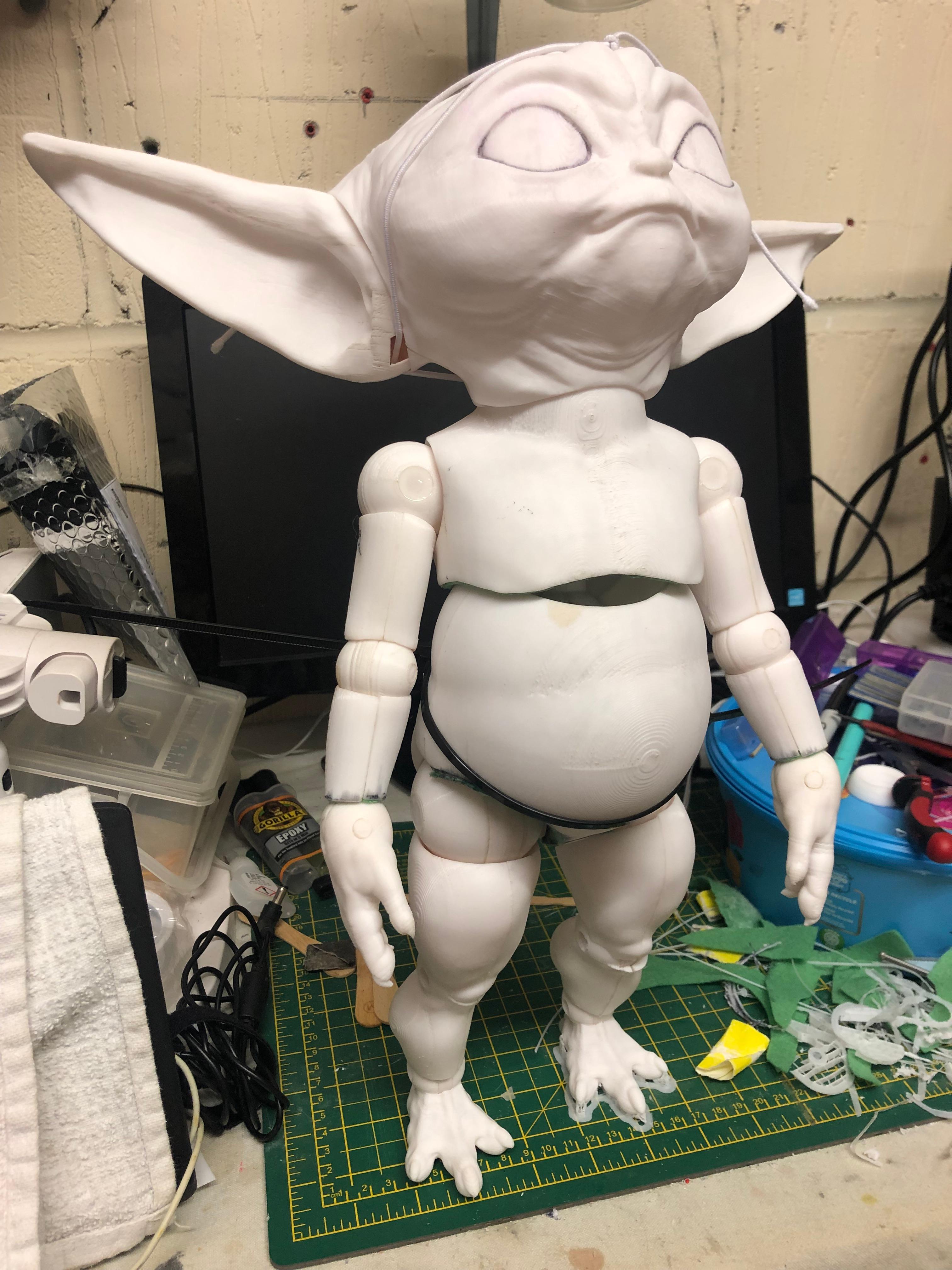 Grogu Life Size Articulated Figure. 3d model