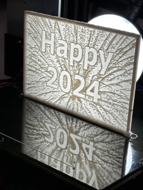 HAPPY 2024 LITHOPHANE 3d model