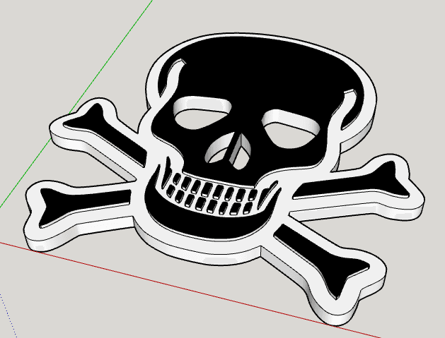 Skull+Crossbones 3d model