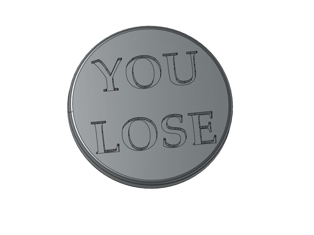 I WIN YOU LOSE COIN 3d model