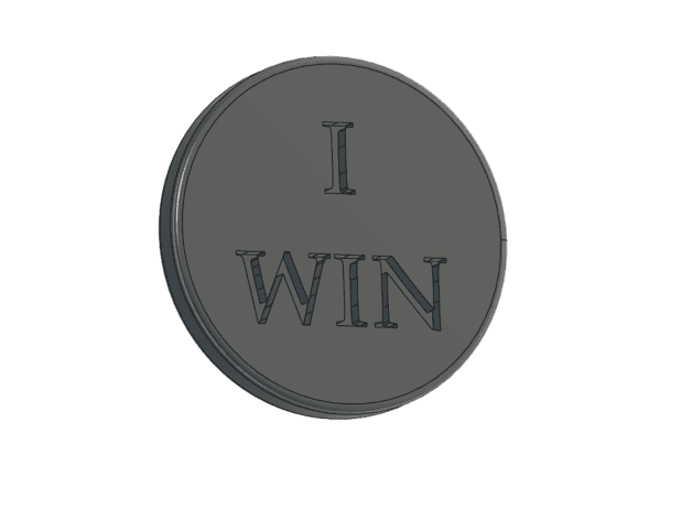 I WIN YOU LOSE COIN 3d model