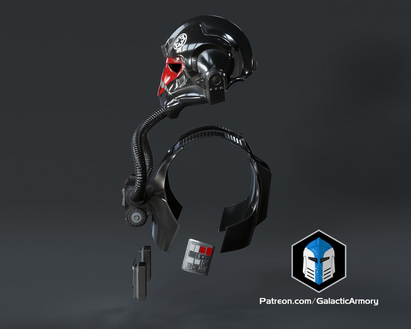 Tie Fighter Pilot Armor - 3D Print Files 3d model