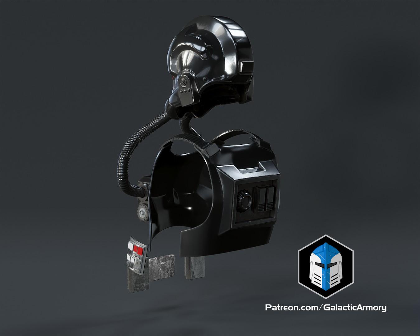 Tie Fighter Pilot Armor - 3D Print Files 3d model